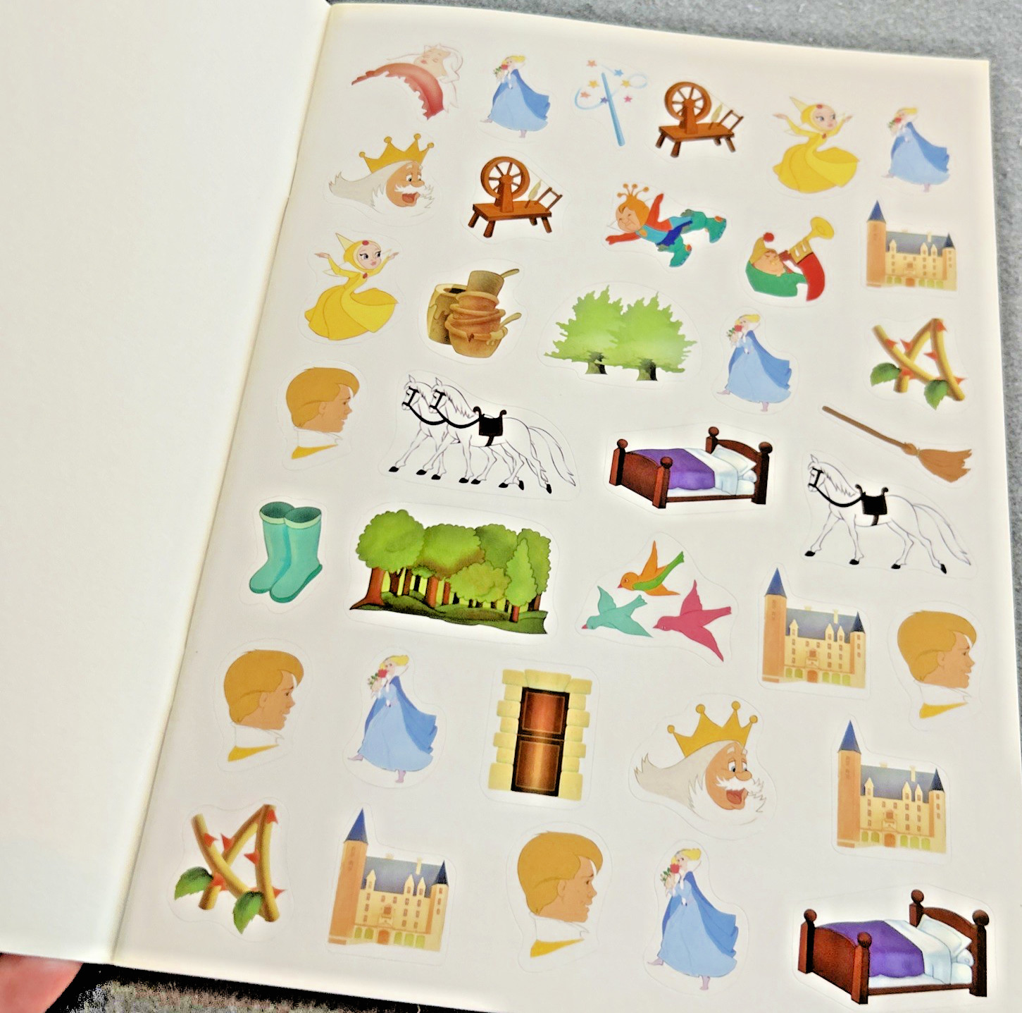 5 NEW Sticker Fun fairytale books 75 Reusable Stickers Bambi Jack Cinderella ETC