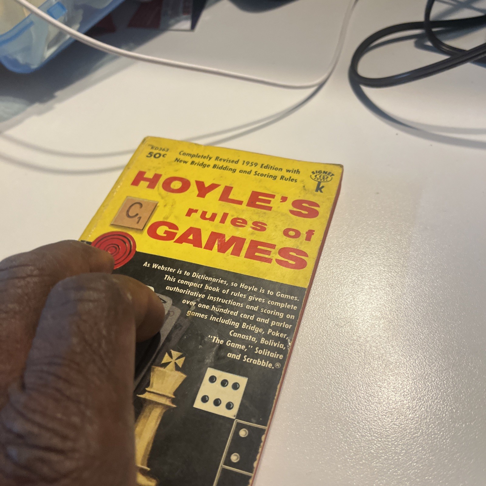 Hoyle’s Rules of Games Book Instructions Scrabble Poker Bridge Cards VTG 1959