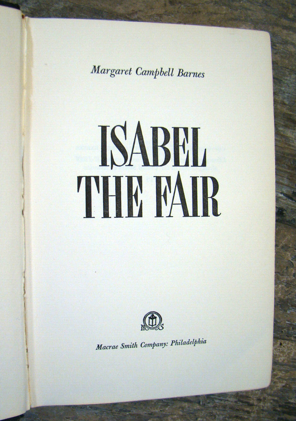 Isabel The Fair ~1957 HC~ Barnes France England Edward II Marriage Vintage Novel
