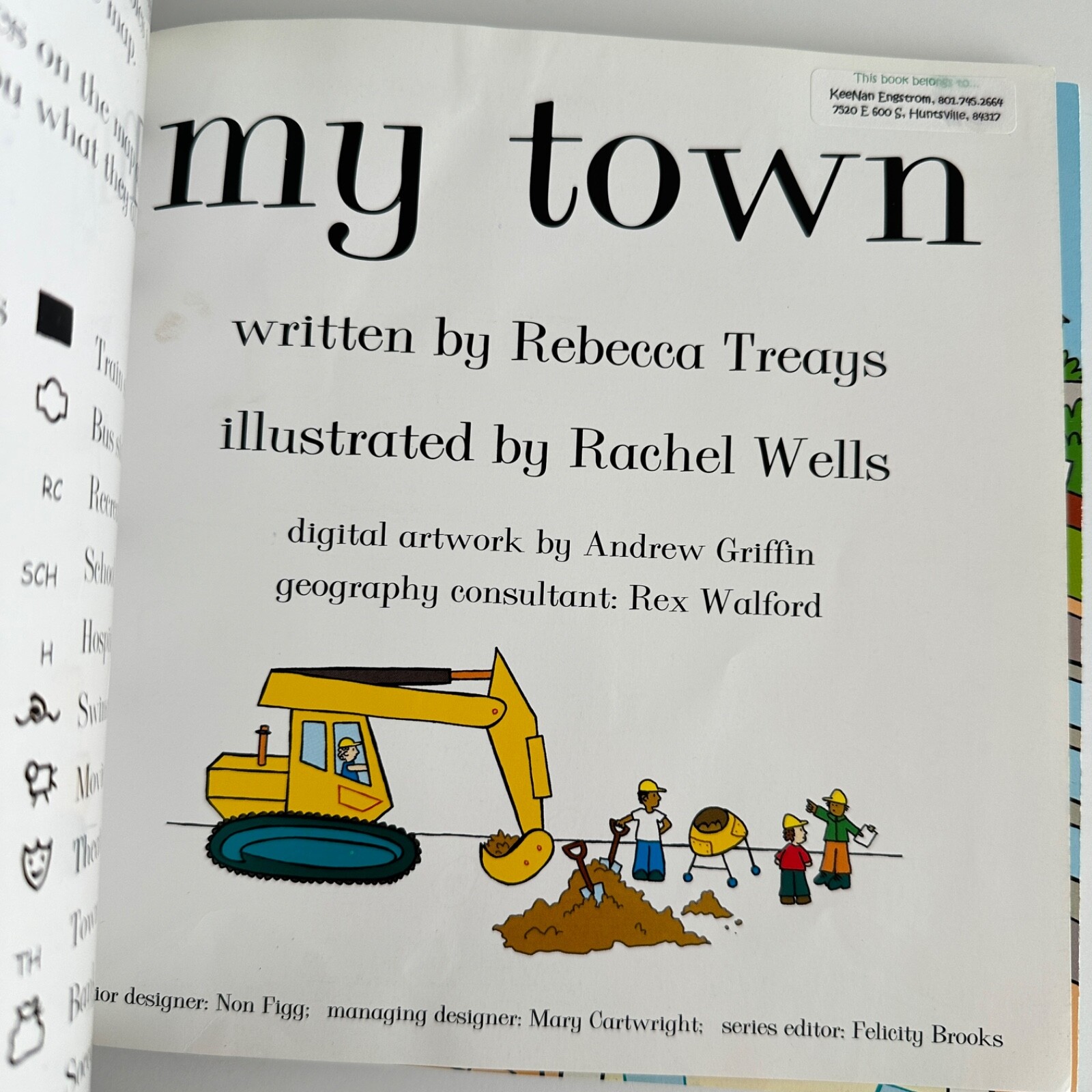 Usborne My Town book by Rebecca Treays, Lift-the-Flap (Paperback)