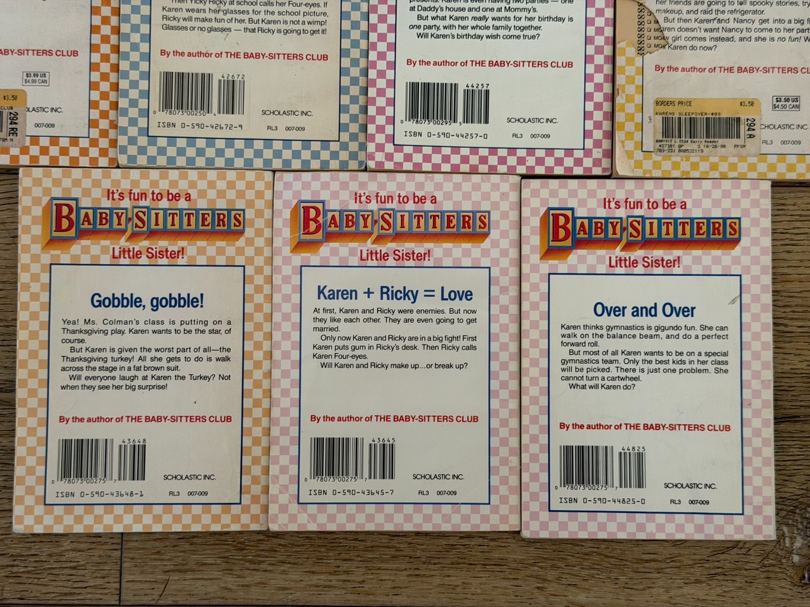 Baby-Sitters Little Sister Lot 7 Karen Books Ann M Martin #4 #5 #7 #9