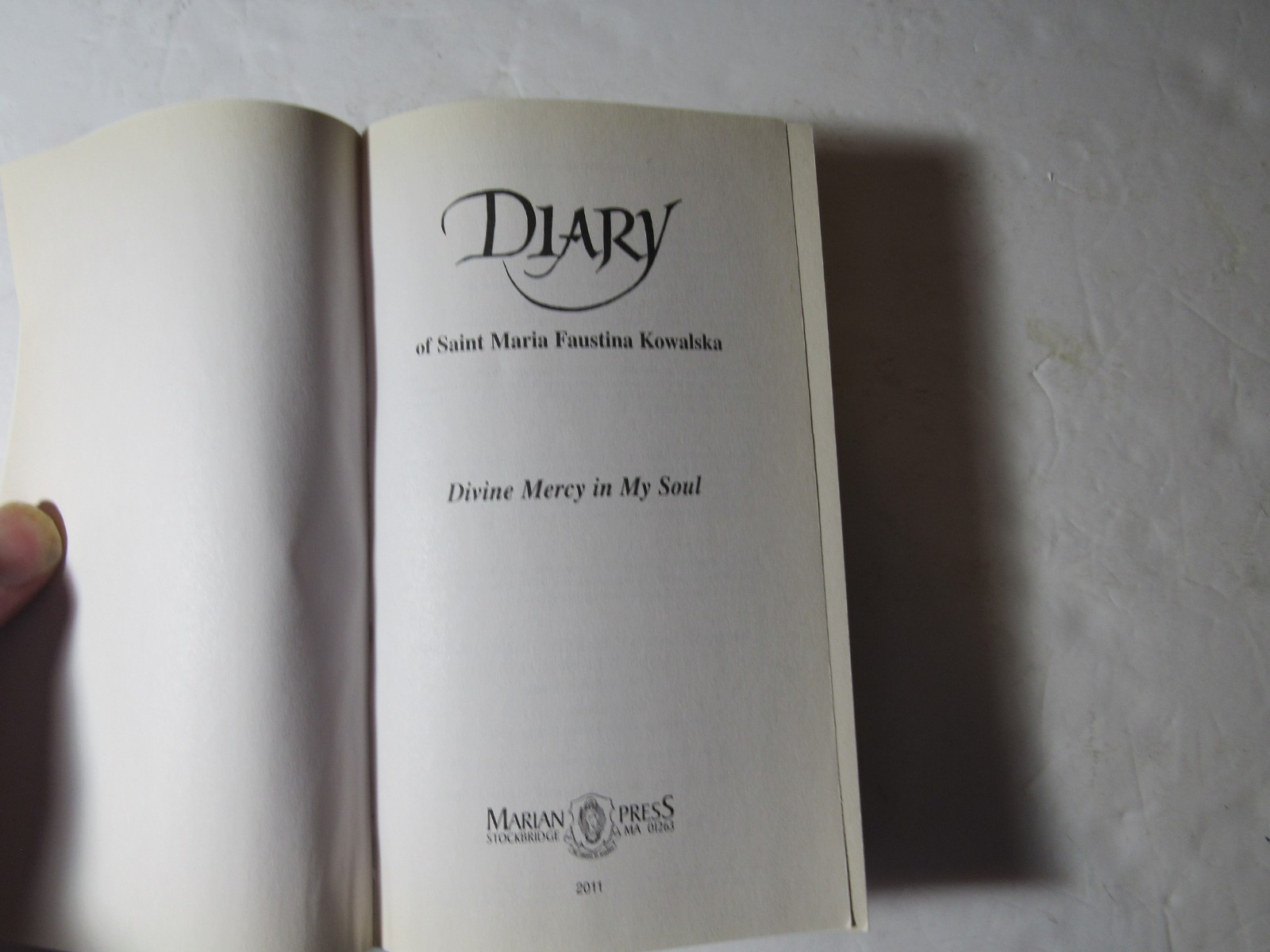 Diary of Saint Maria Faustina Kowalska, SC, 3rd edition, 8th printing 2011, VG