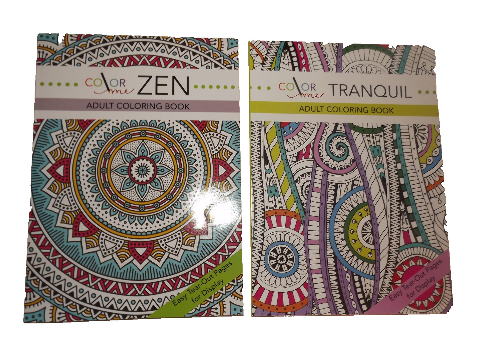 Hamat Holdings Color Me Tranquil & Zen Adult Coloring Books 58 Pages Paperbacks