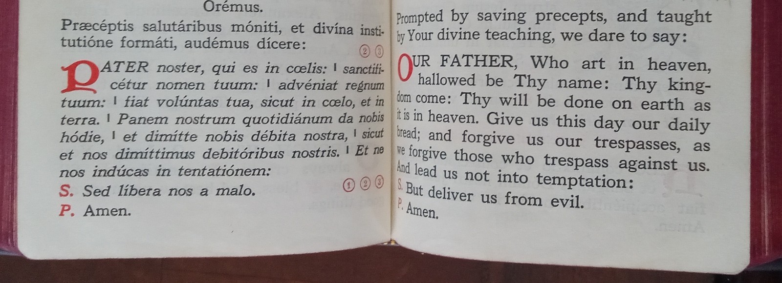 ANTIQUE CATHOLIC LATIN ENGLISH MISSAL; FINE BINDING; TLM BRIGHT GILT; CA.. 1961