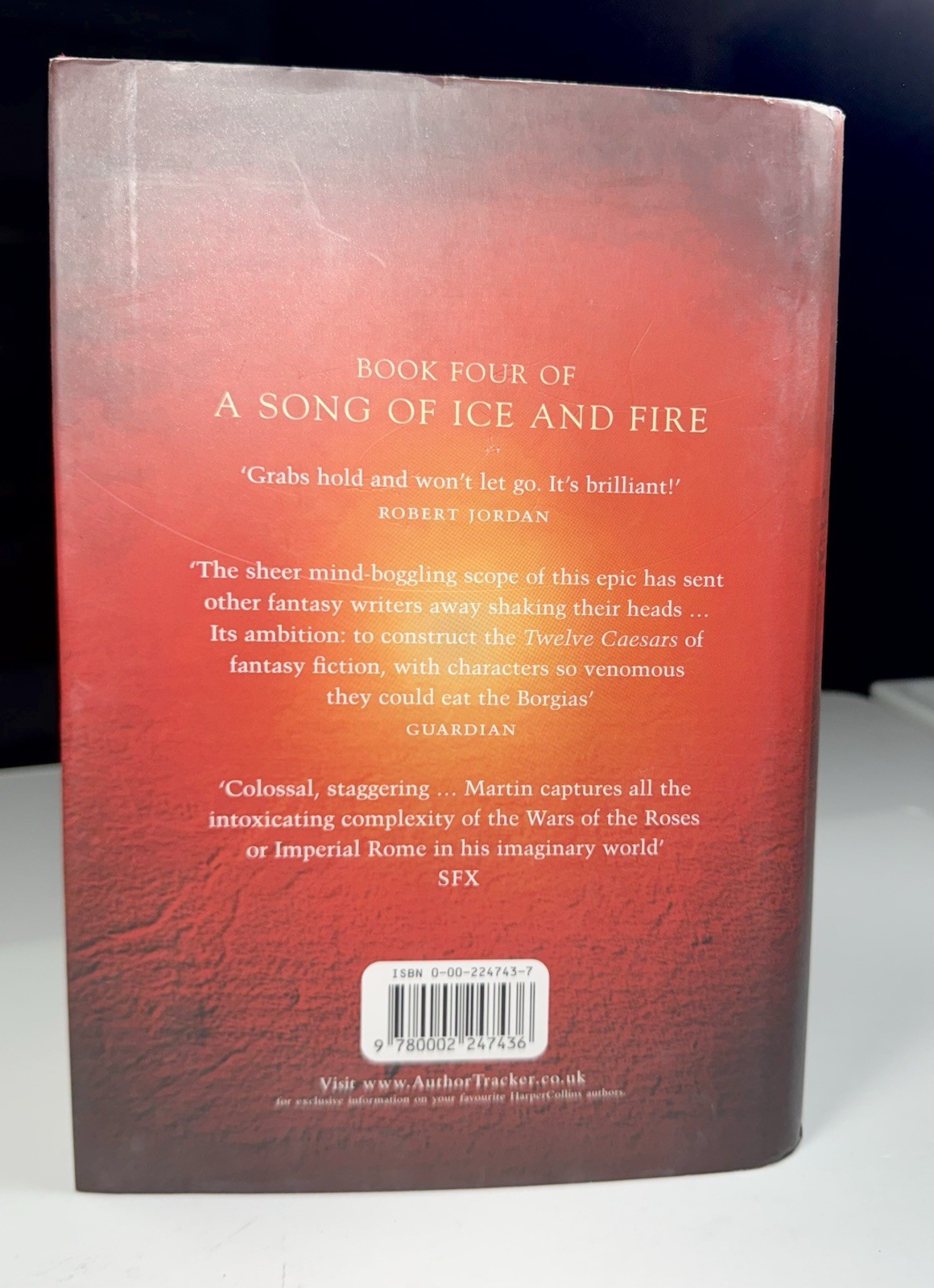 A Feast For Crows UK First Edition Third Print HC George RR Martin Voyager VG!