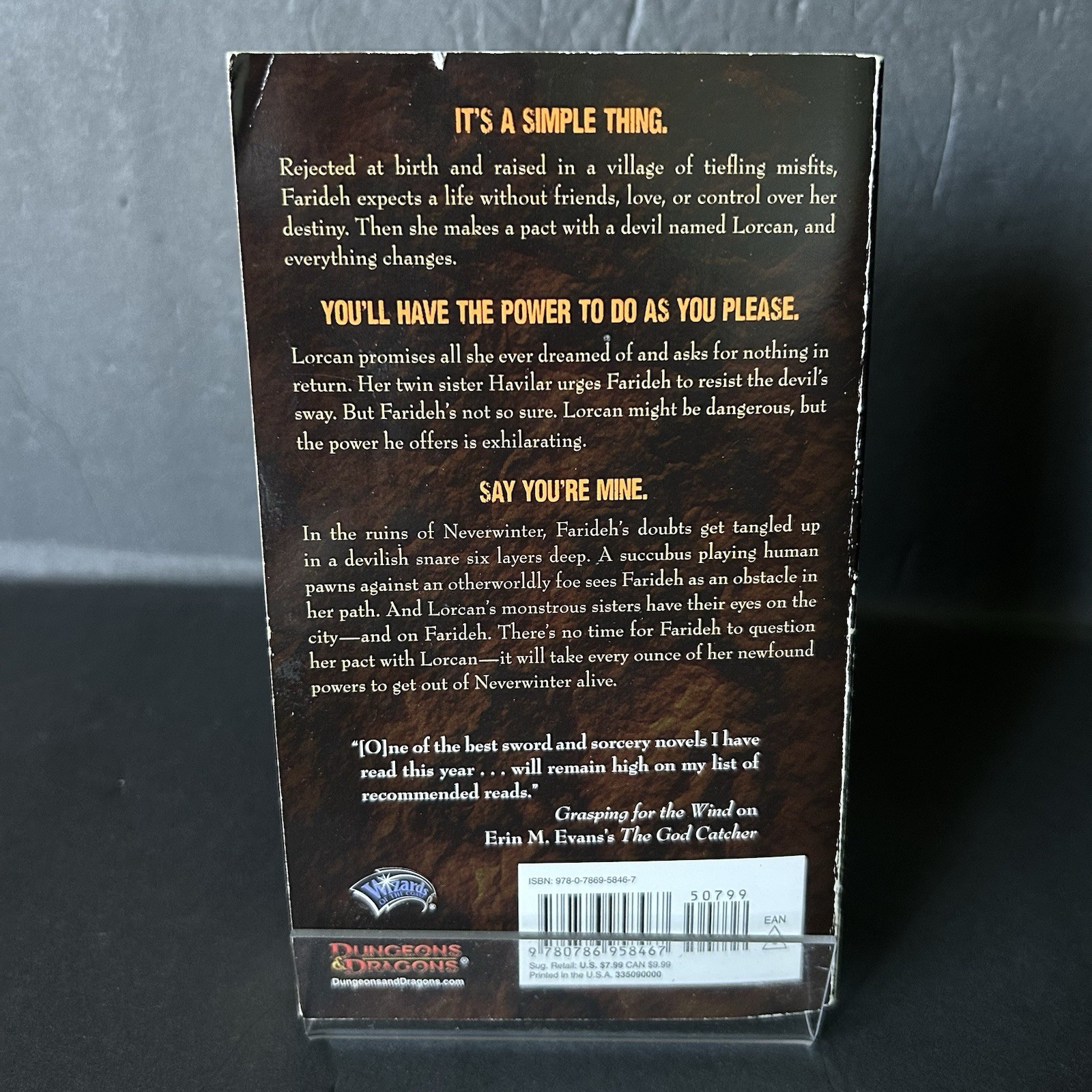 Brimstone Angels by Erin M. Evans Forgotten Realms D&D Neverwinter MMPB Rare