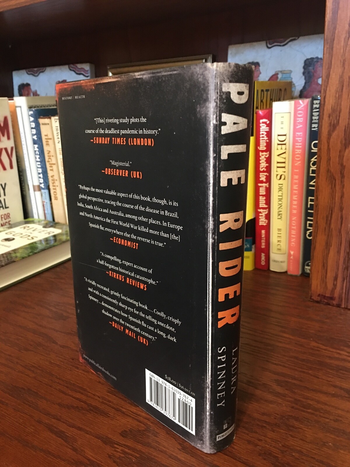 Pale Rider. Laura Spinney. 1st HC Ptg Public Affairs 2017. Near Fine Unread