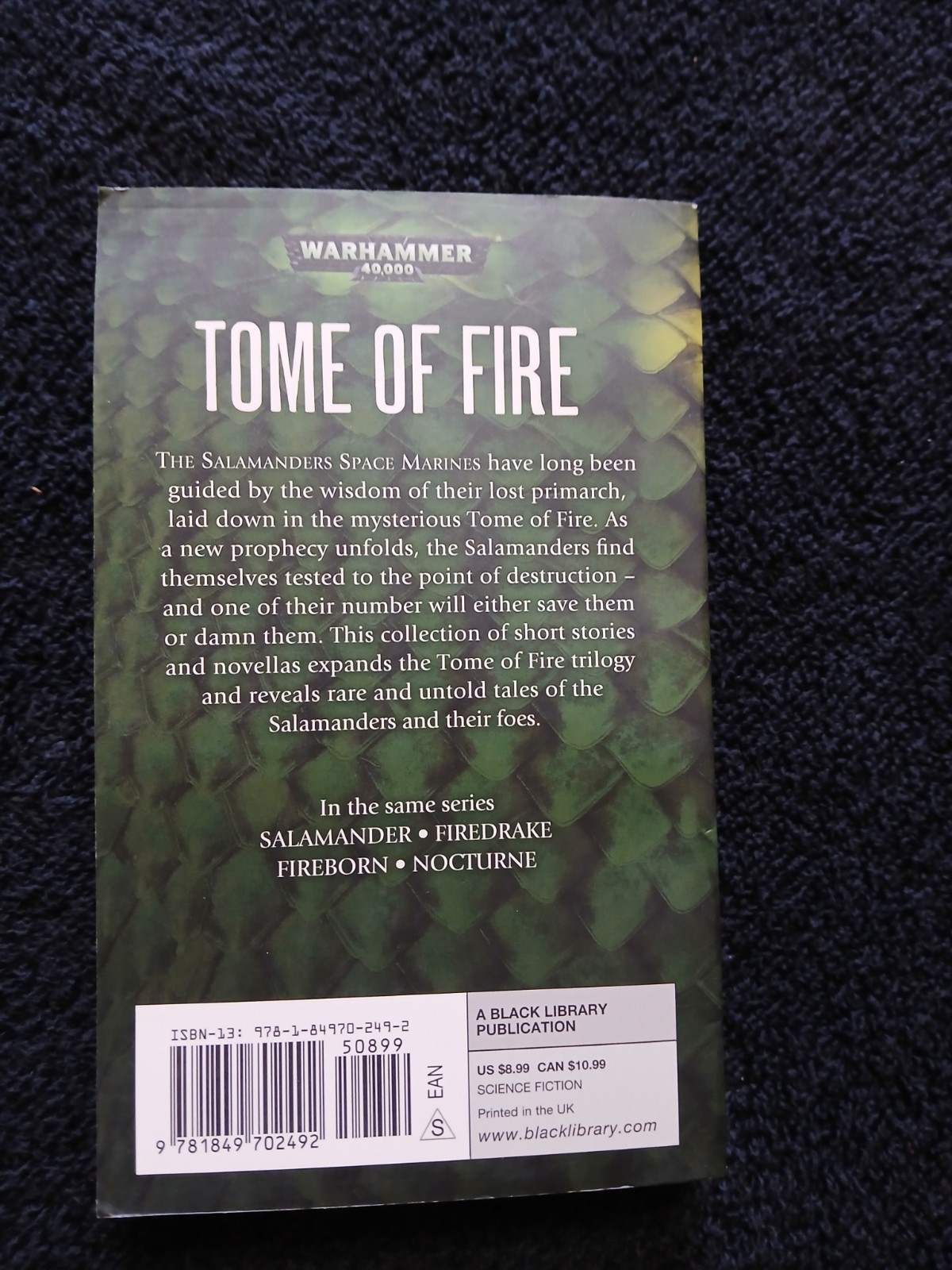 Tome of Fire (Warhammer) by Nick Kyme 2012 Black Library MMPB Salamanders collec