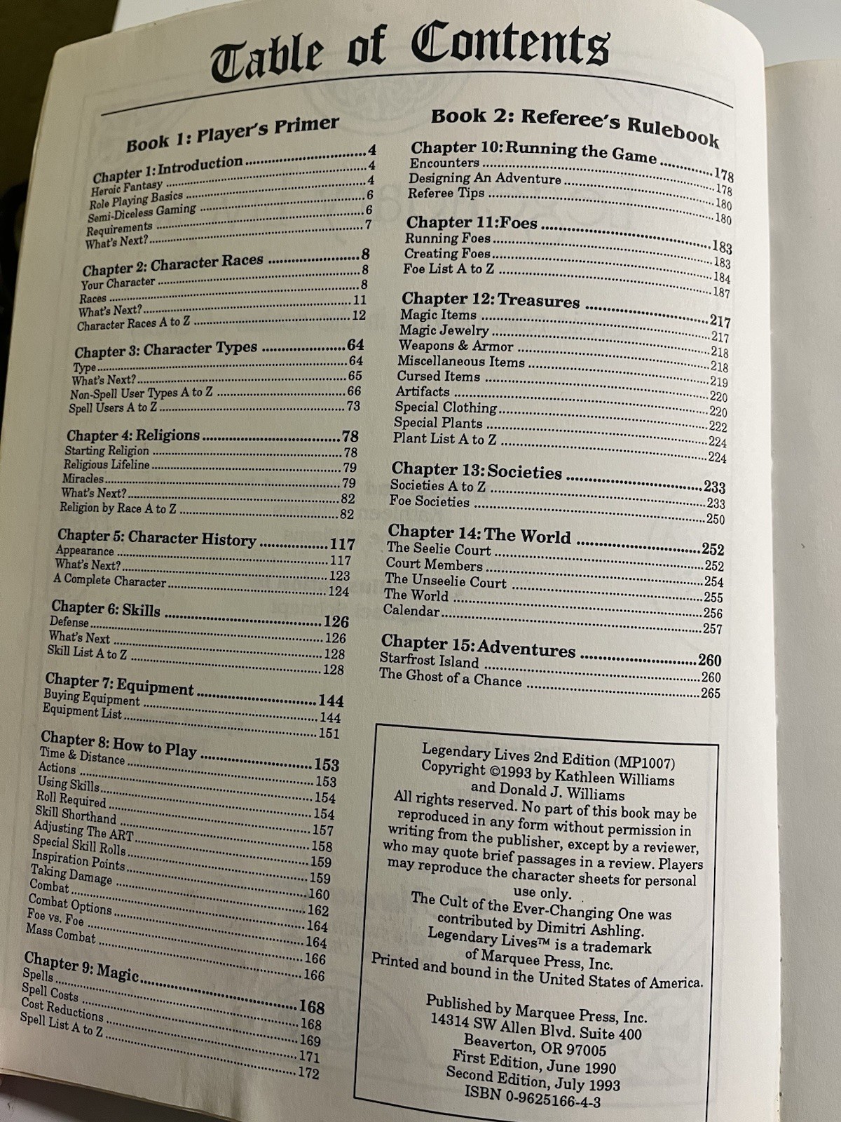 LEGENDARY LIVES – 2nd Edition (1993) Fantasy RPG Book Marquee – RARE Old School