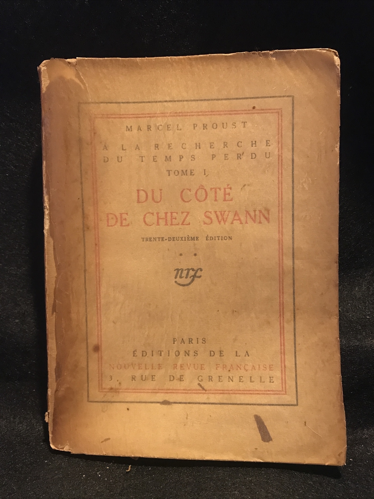 Du Cote De Chez Swann- Marcel Proust, 1919, Lot Of 3