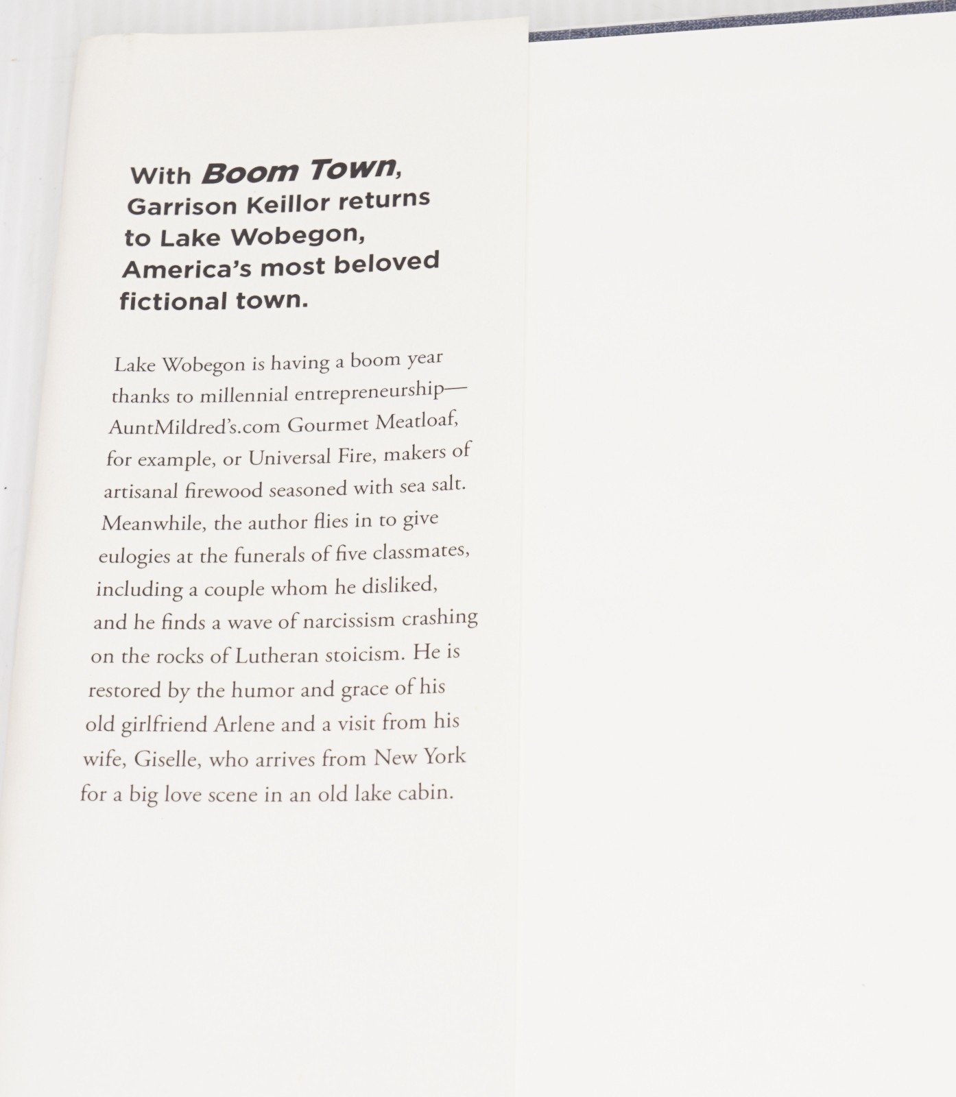 Boom Town – A Lake Wobegon Novel by Garrison Keillor 2022 SIGNED First Edition