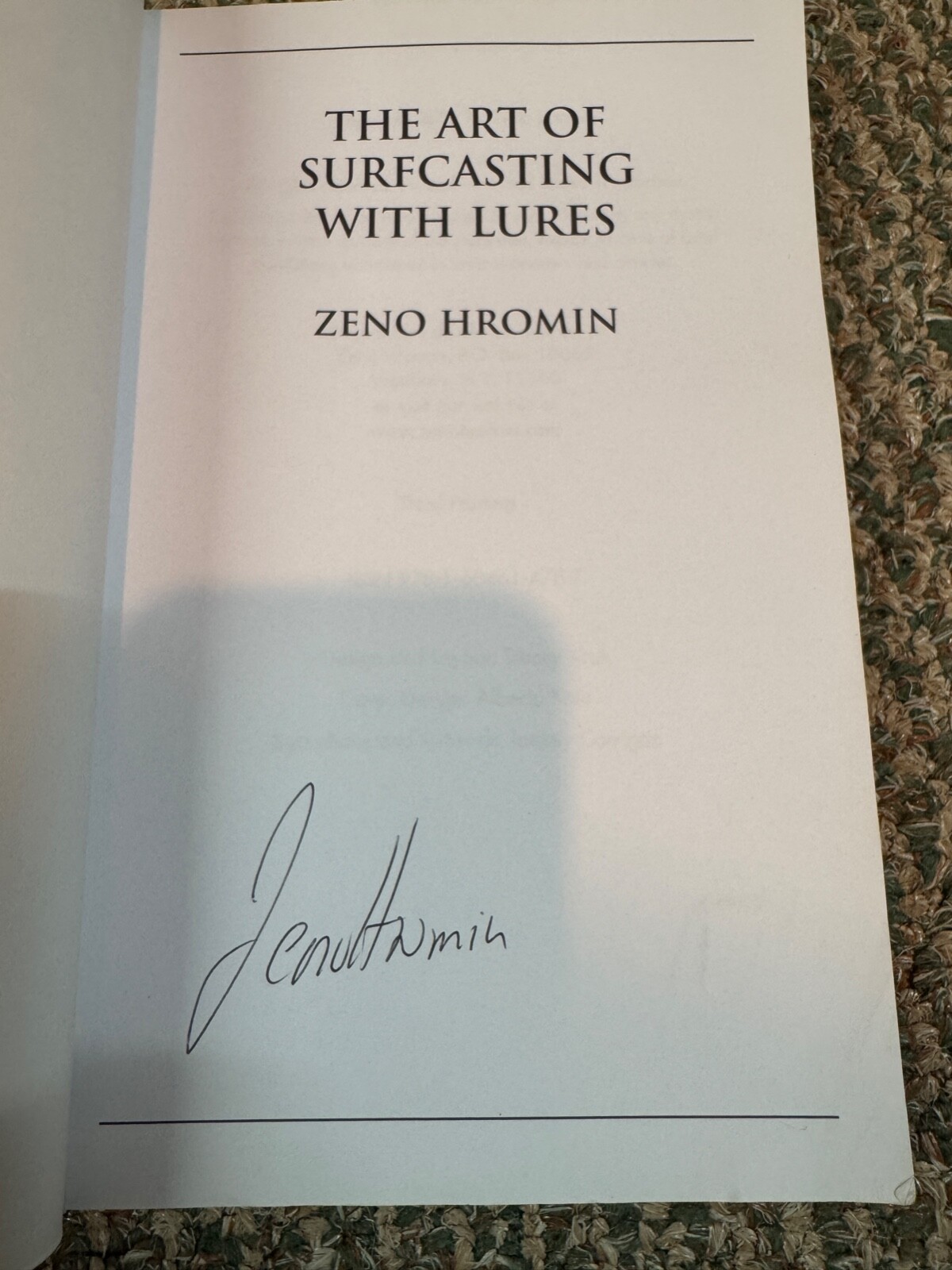 SIGNED by Zeno Hromin – ART OF SURFCASTING WITH LURES – RARE