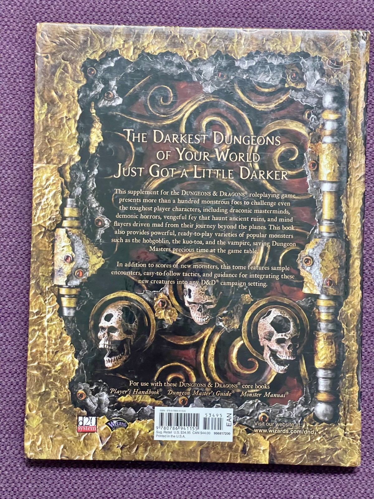 Monster Manual V Dungeons & Dragons 3.5 D20 (2007, Hardcover)