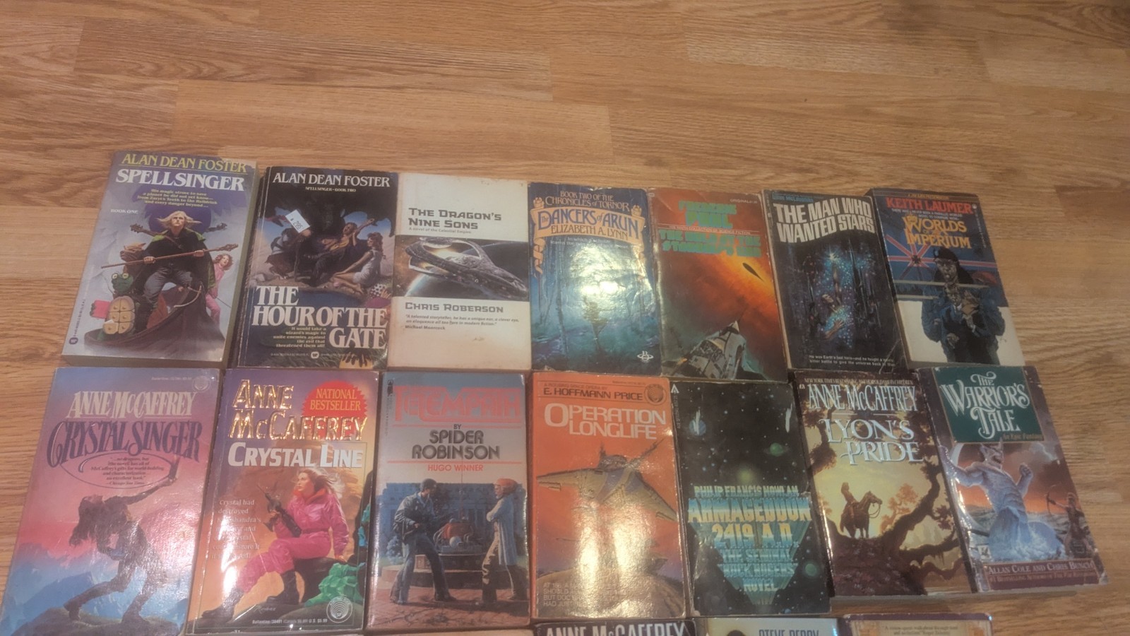 Lot of 37 Science Fiction Fantasy Paperbacks Novels 1960s-modern Daw & Others