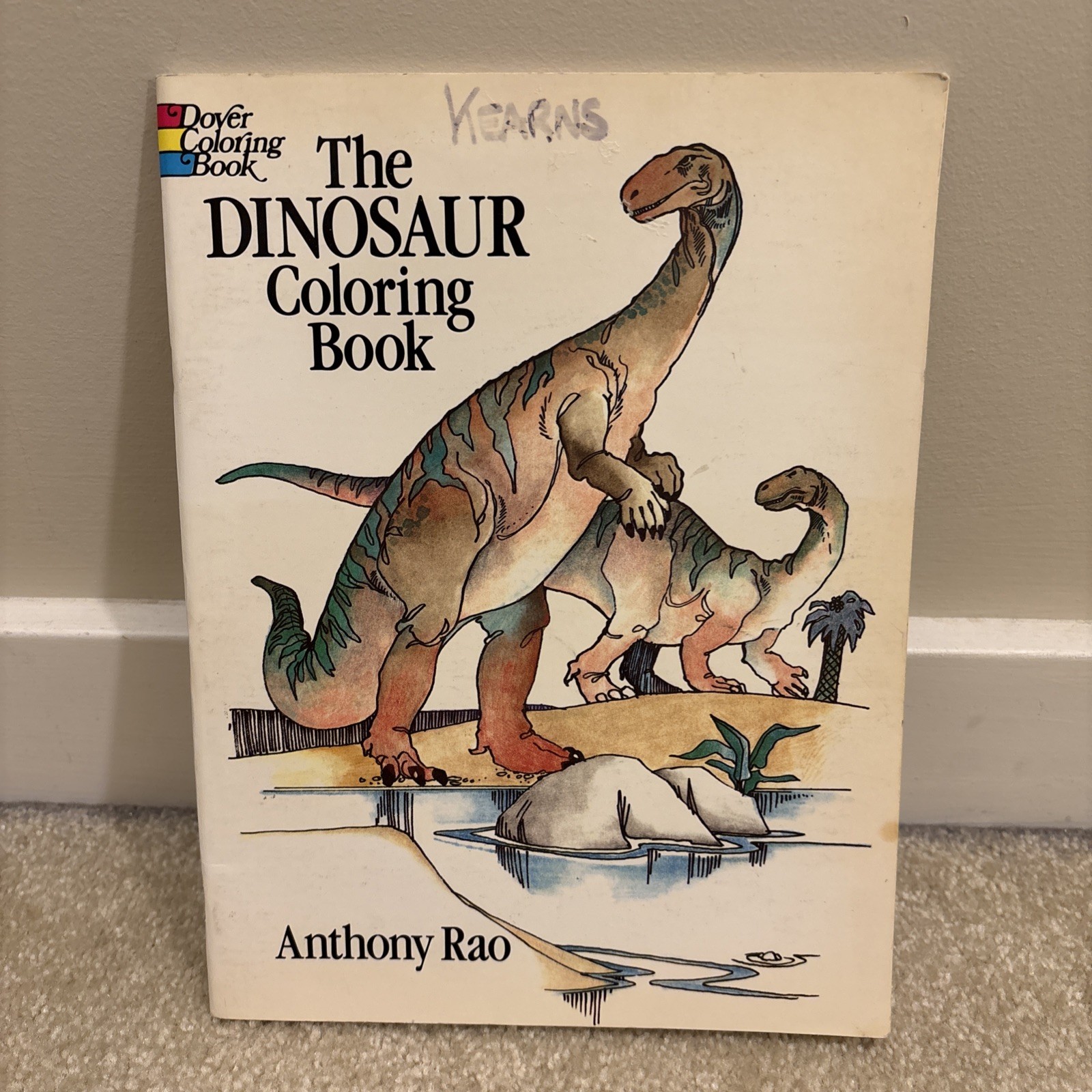The Dinosaur Dover Coloring Book Paperback Anthony Rao Vintage 1980