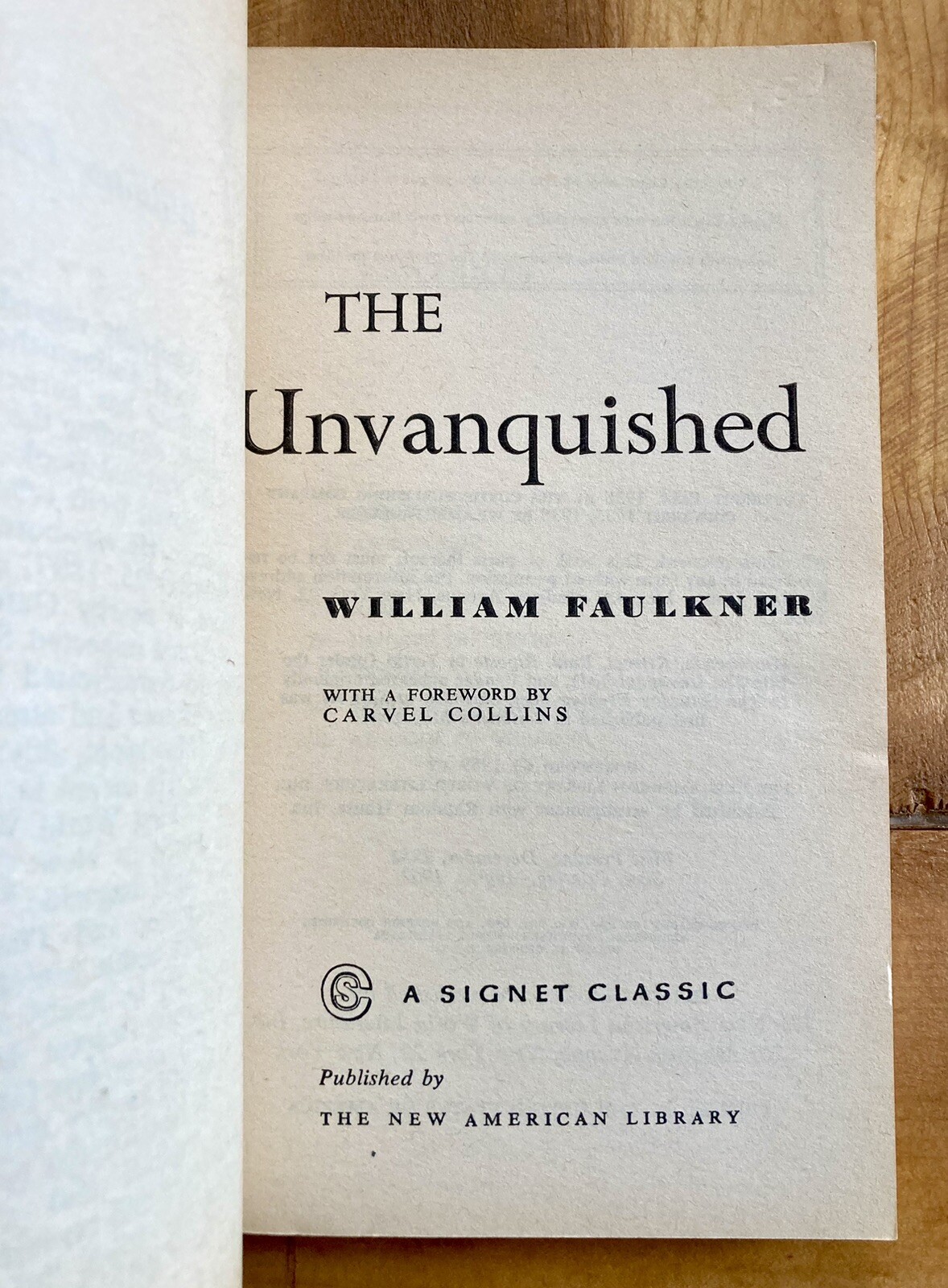THE UNVANQUISHED by WILLIAM FAULKNER 1962 VINTAGE SIGNET PB BOOK CLASSIC NOVEL