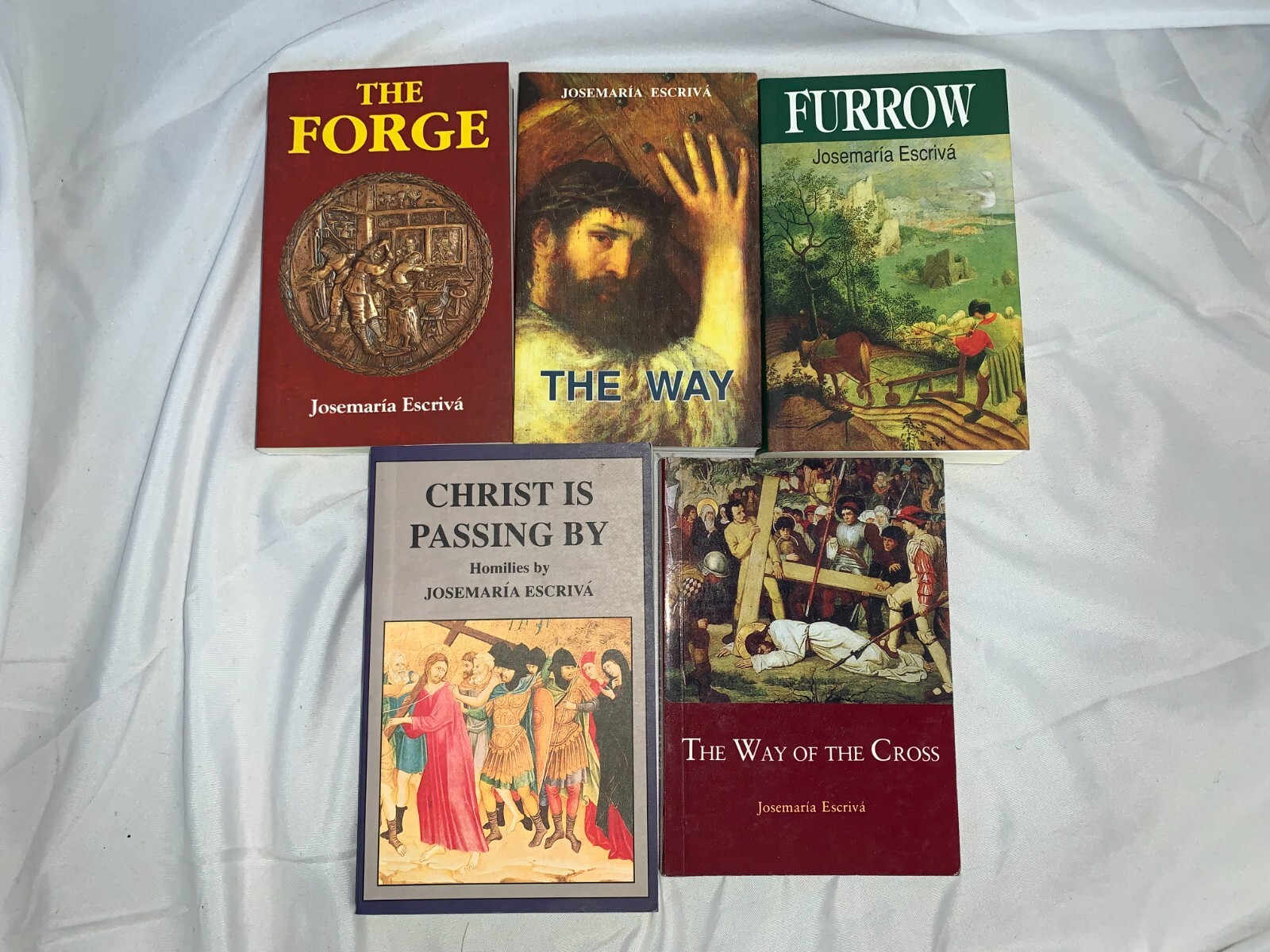 Escriva Book Lot Of 5 The Way, Forge, Furrow,Christ Is Passing Pocket Size Small