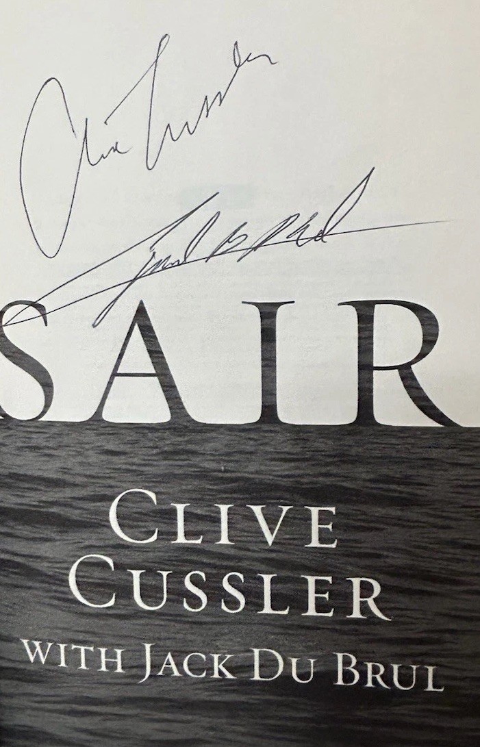 Signed x2 Corsair Clive Cussler Jack Du Brul 2009 HCDJ Putnam Books Very Good