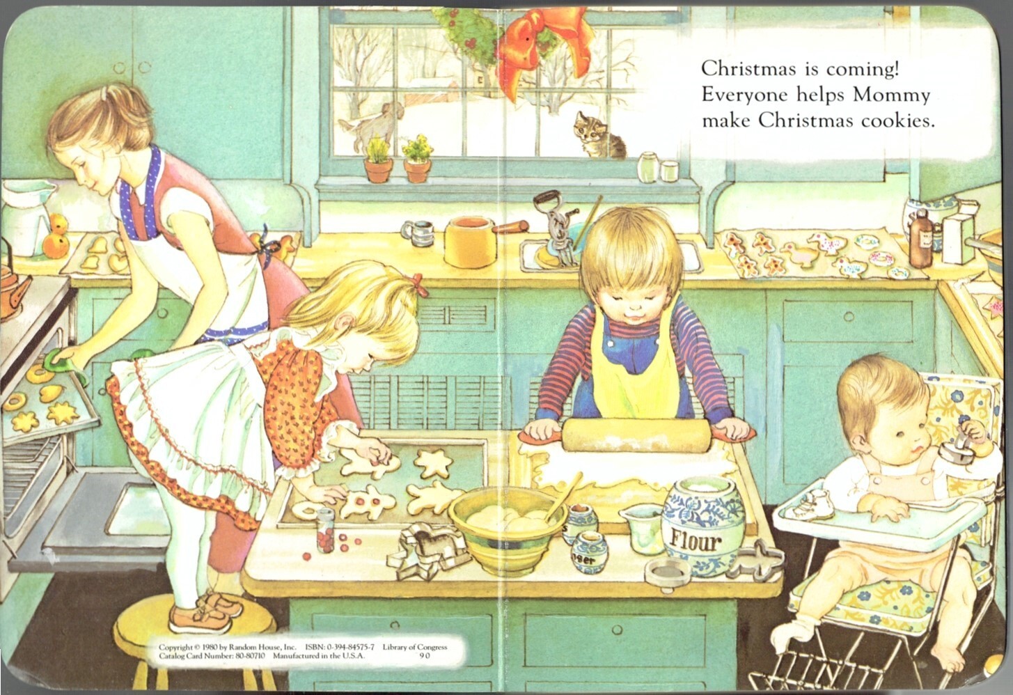 Vintage 80s Random House Children’s Board Book BABY’S CHRISTMAS Eloise Wilkin