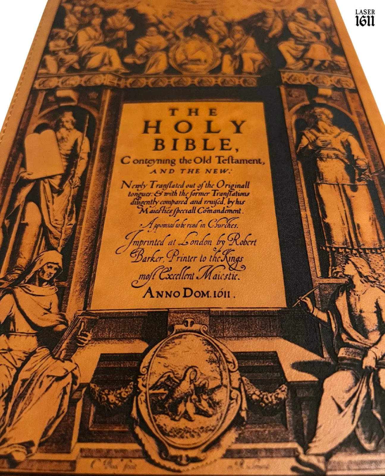 Title Page Engraving – 1611 KJB Facsimile w/ Apocrypha: All Original 1st Edition