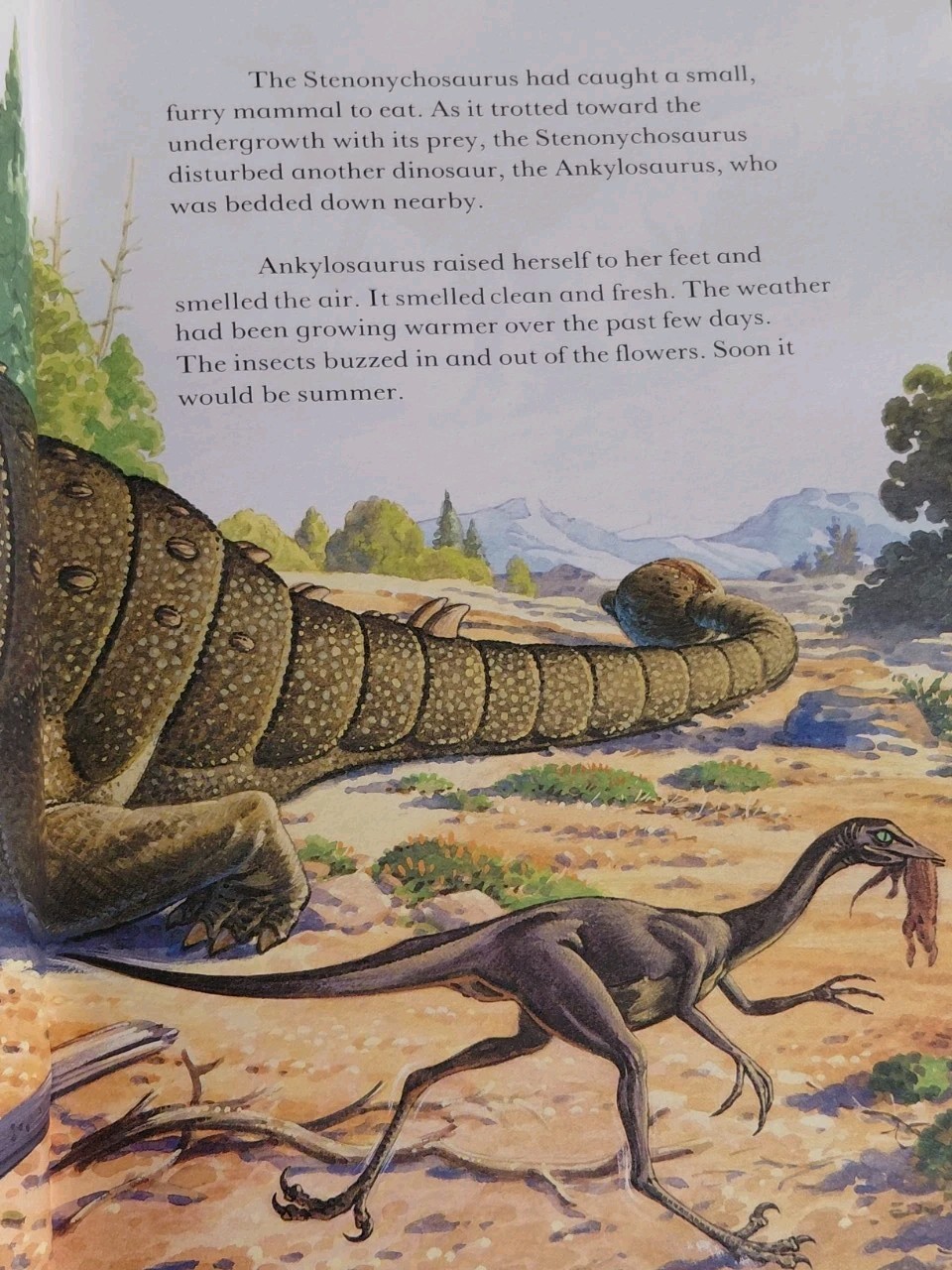 Vintage Dinosaur Book Hardcover Prehistoric Creatures Retro Classic Paleoart