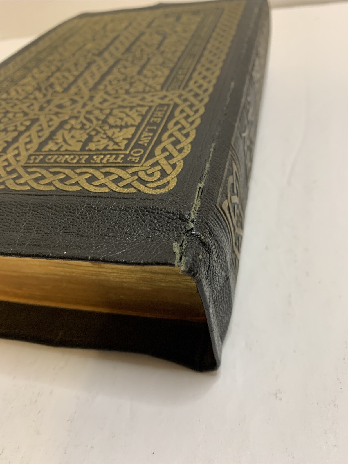 The Holy Bible 1950 Golden Book Edition Thumb Leather Binding KJV USA