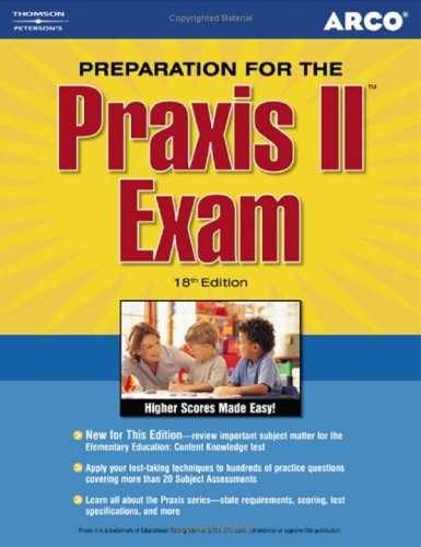 Prep for PRAXIS: PRAXIS II, 18th edition – Paperback, by Arco – Acceptable r