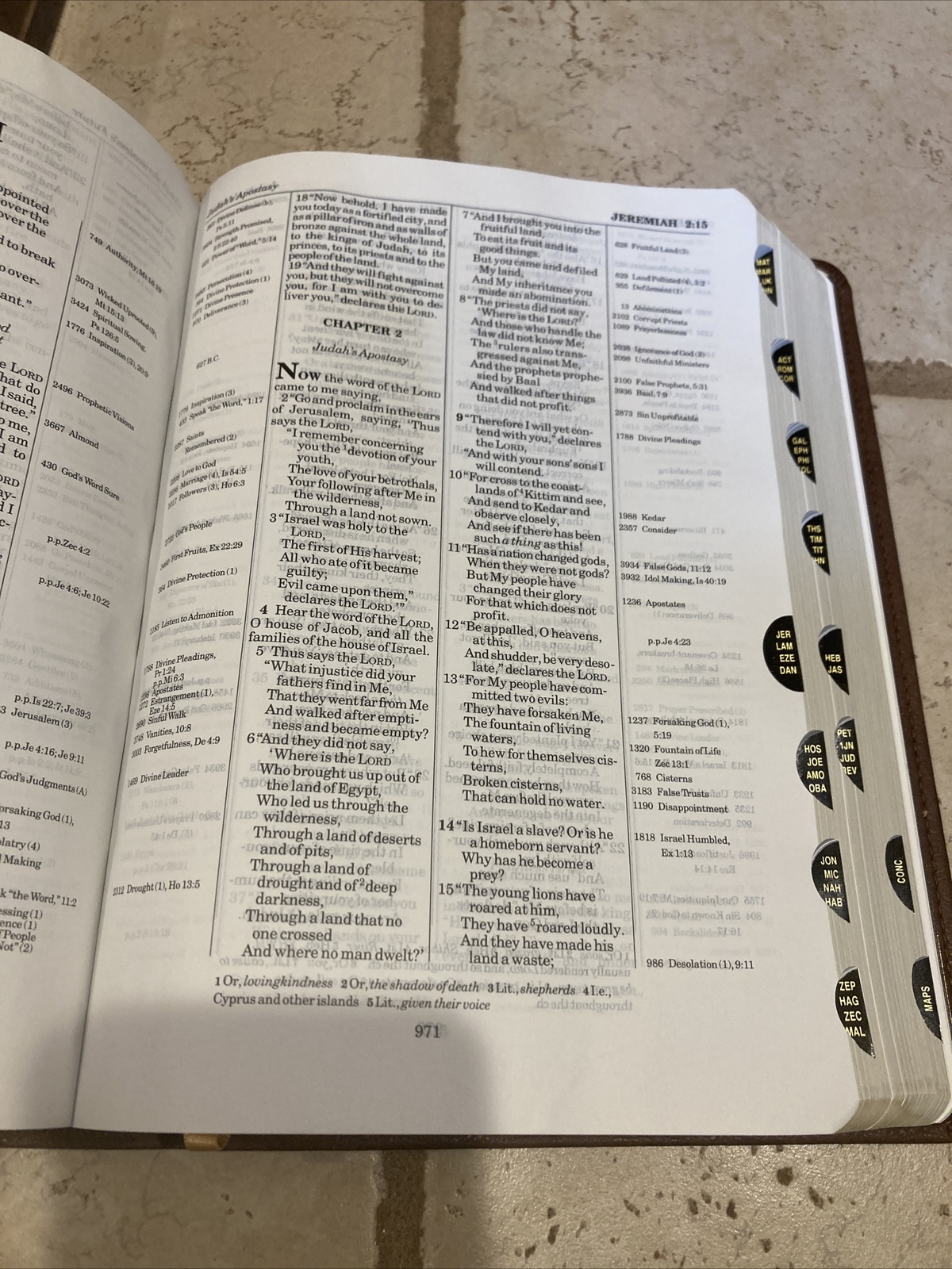 NASB Thompson Chain-Reference Bible Leathersoft Brown Red Letter 1977 Text INDEX
