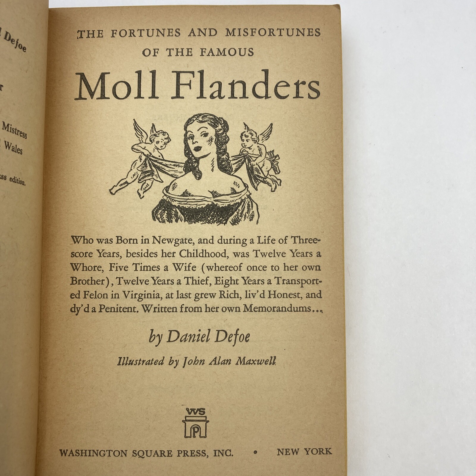 Harlotry Career Realistic Novel of Low Life Moll Flanders Daniel Defoe 1962 PB