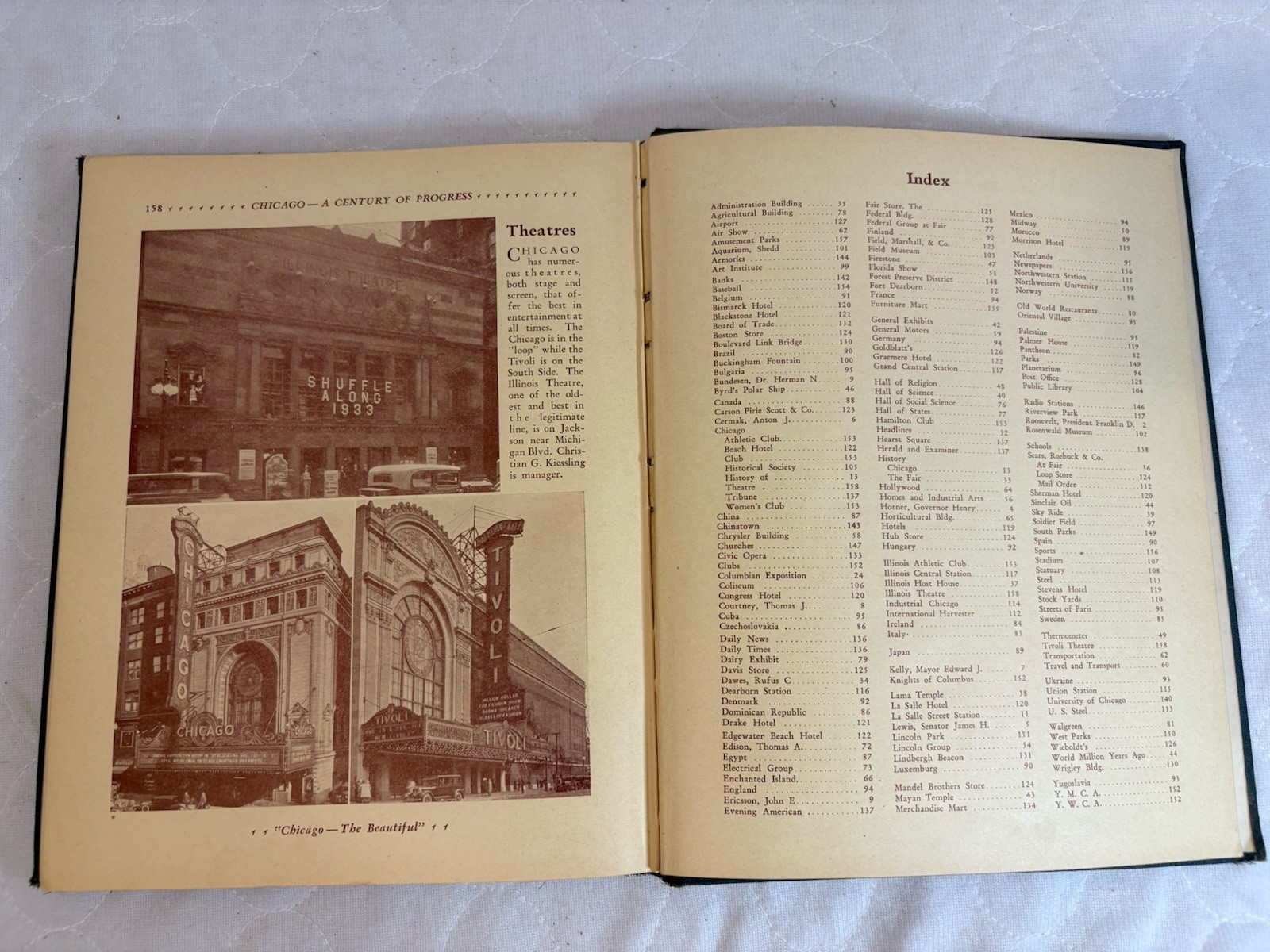 Chicago: A Century of Progress , 1833-1933 Hardcover Chicago Worlds Fair