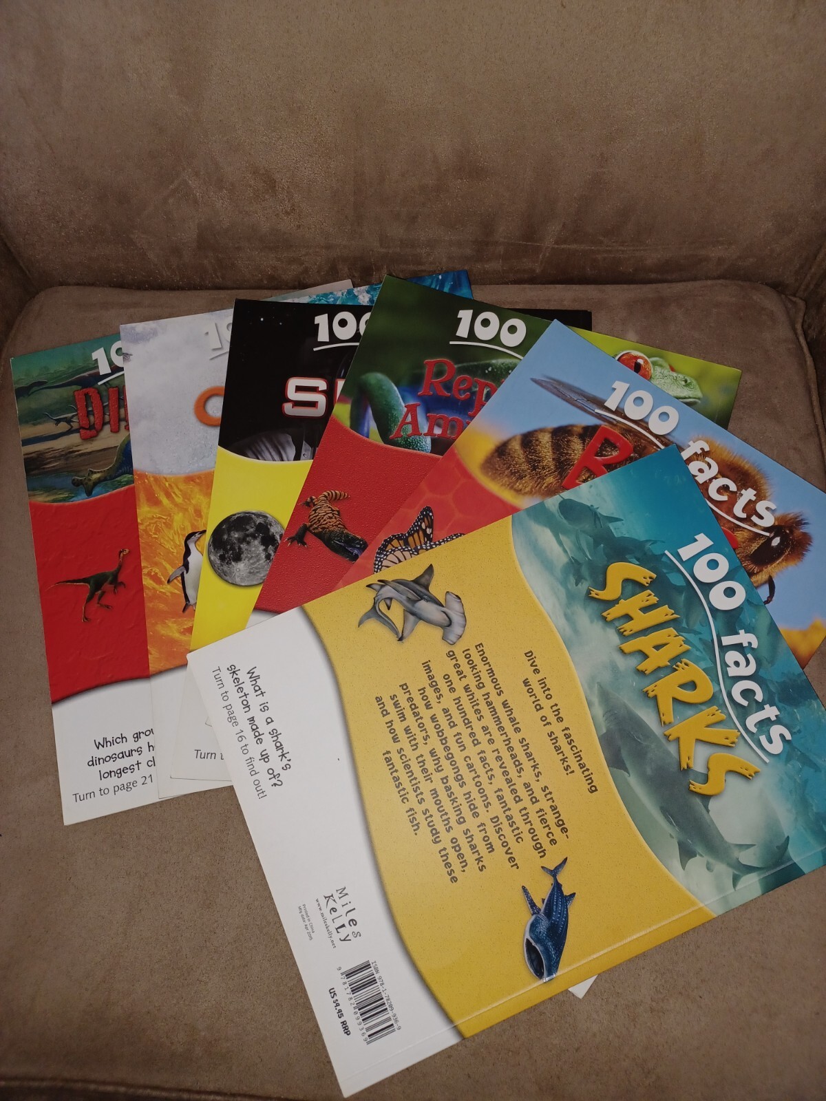 100 Facts Large Picture Book Lot 6 Miles Kelly Ages 7-11 Grades 1-5 Homeschool