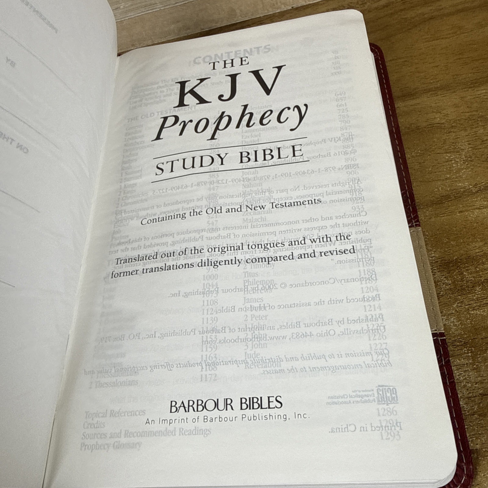 KJV Prophecy Study Bible King James Version Flexible Binding