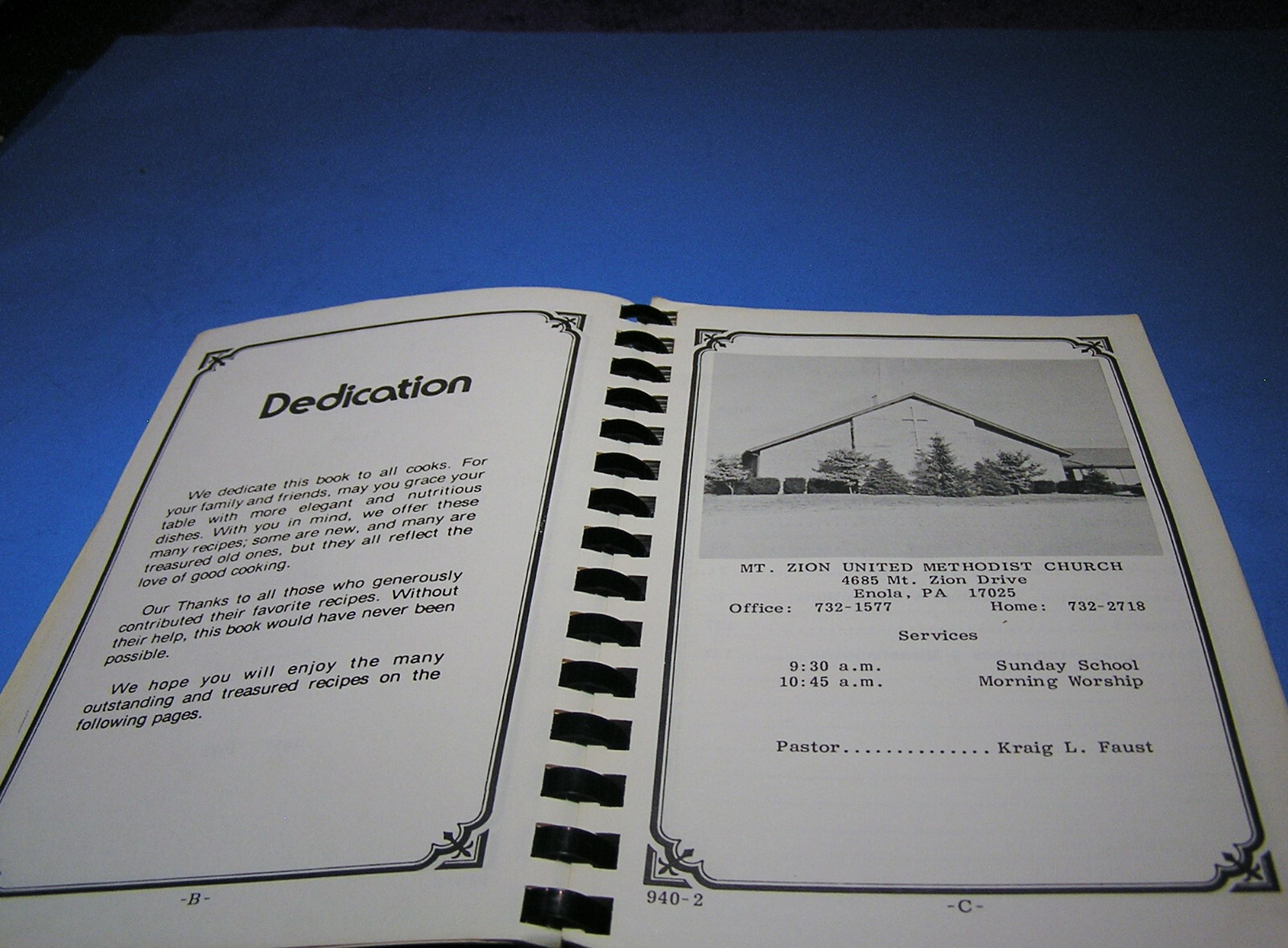 Enola, Pa – Mt. Zion UM Church Cherished Recipes -1982