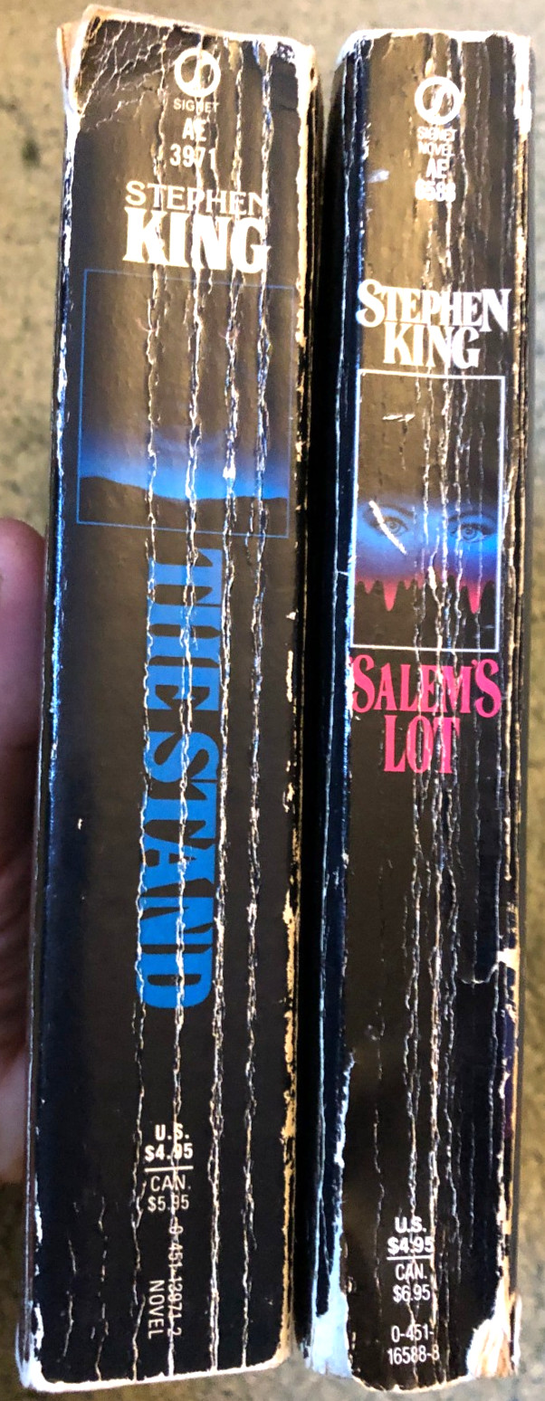 Stephen King books, Salem’s Lot & The Stand, Signet paperbacks