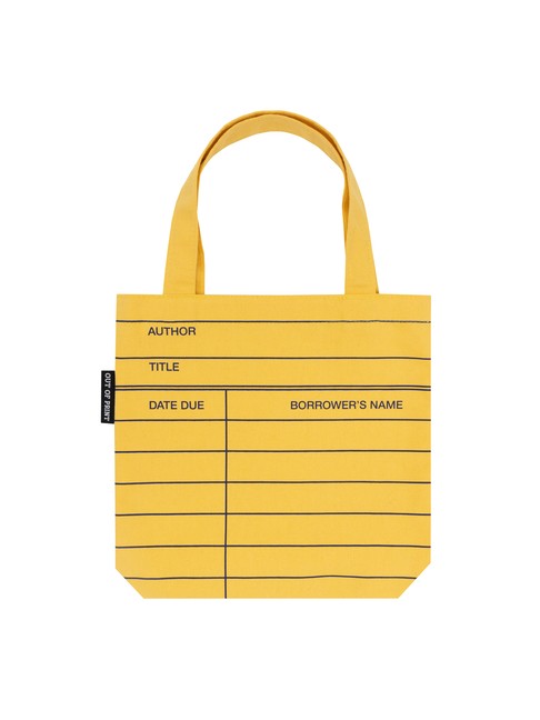 Library Card (Yellow) Mini Tote Bag Other by Out of Print Clothing