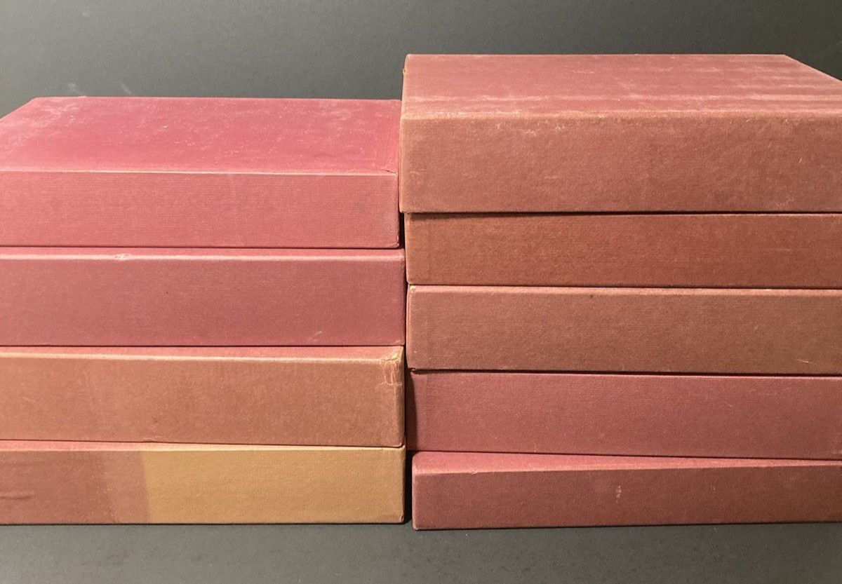 Lot of 9 VTG Heritage Press Illustrated Works of CHARLES DICKENS w/Slipcases