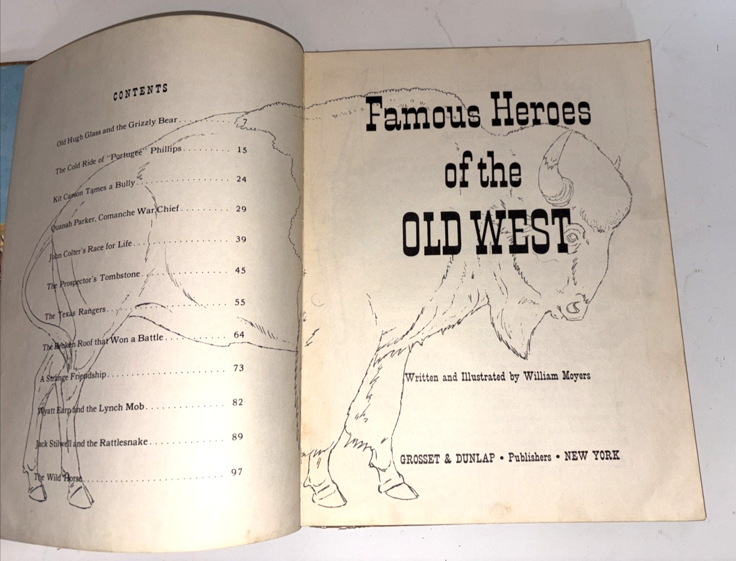 Famous Heroes of The OLD WEST by William Moyers (1957 1st Edition Hardcover)