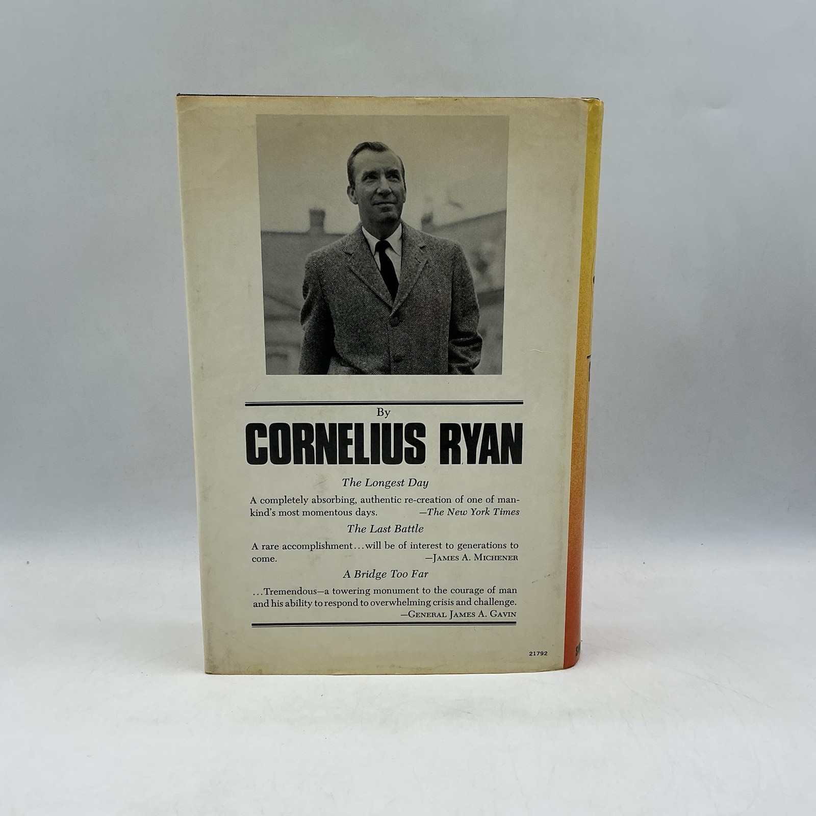 Vintage A Bridge Too Far Cornelius Ryan HC Orange Simon & Schuster 1974 1st Ed