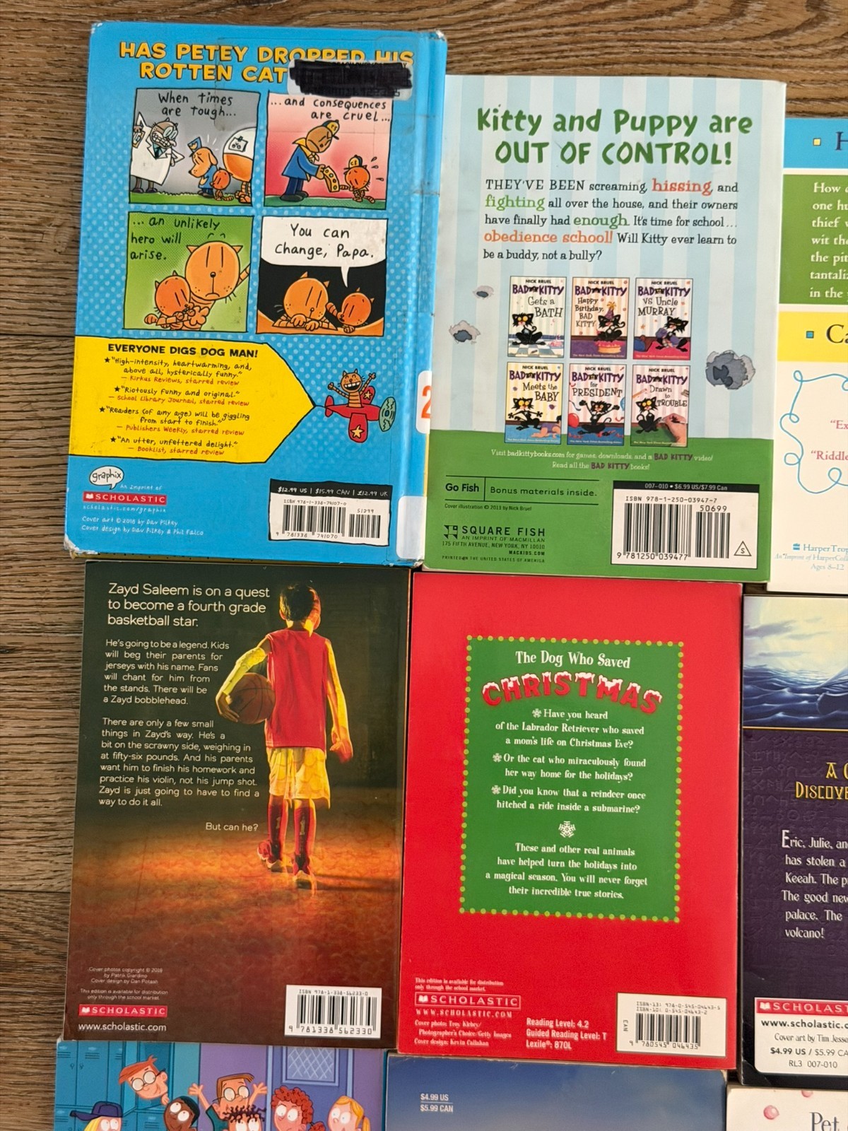 12 Kids Chapter Books Lot Dog Man Bad Kitty Ranger In Time Mr Ape