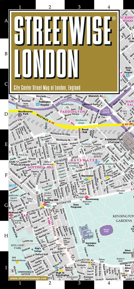 Streetwise London Map – Laminated City Center Street Map of London, England …