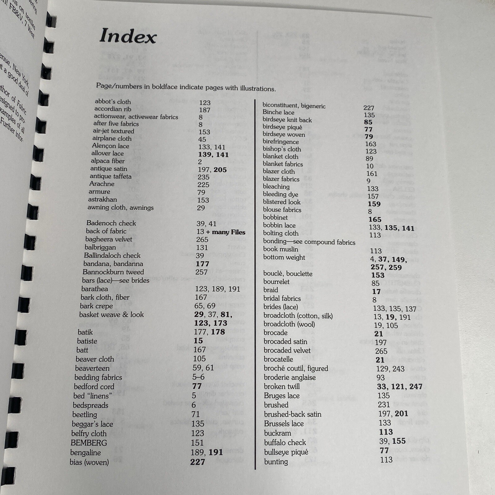 Fabric Glossary by Mary Humphries Textile Fibers Reference Guide Comb Bound