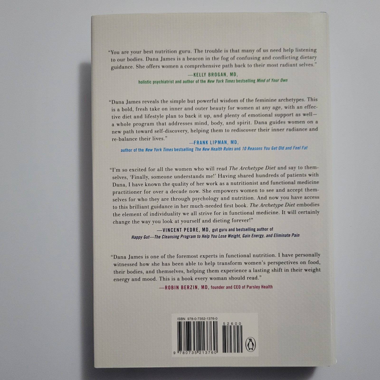 The Archetype Diet – Dana James – Hardcover, Brand New, 2018 – 9780735213760