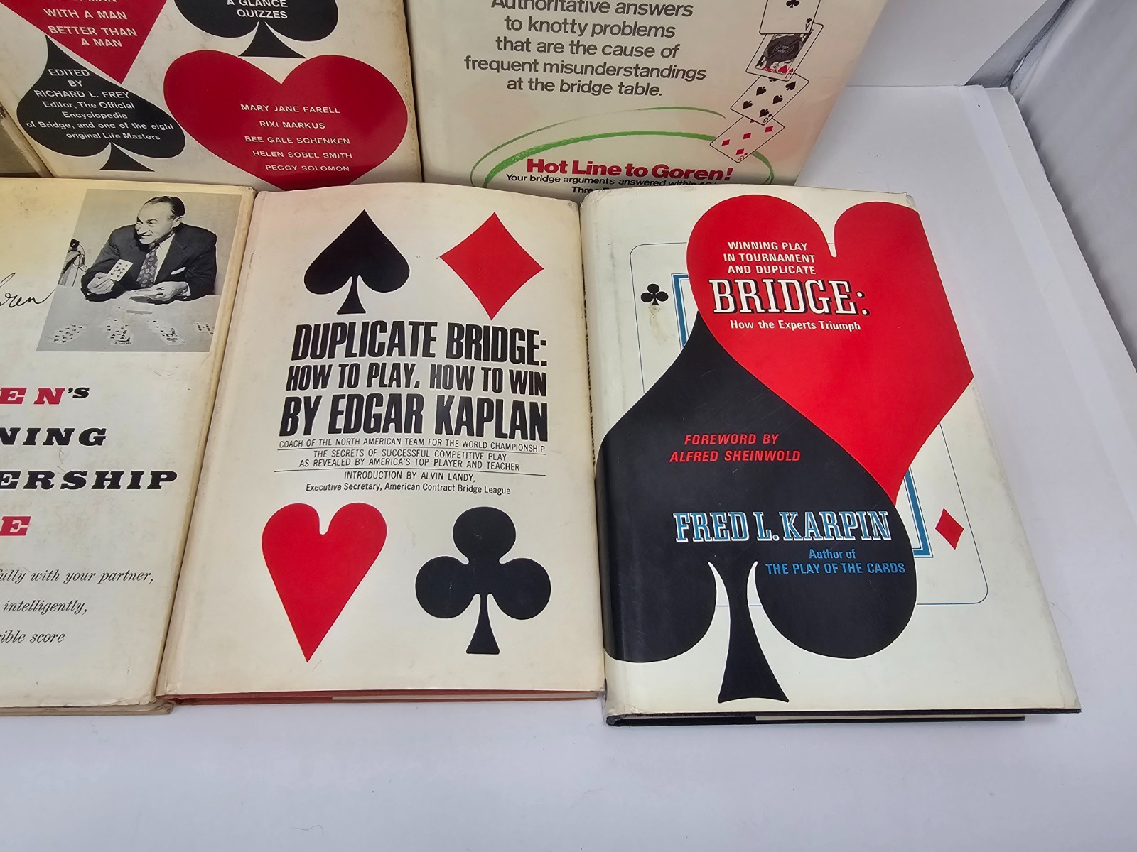 Vintage Lot Of 7 Poker Books – Duplicate Bridge Winning Partnership & More