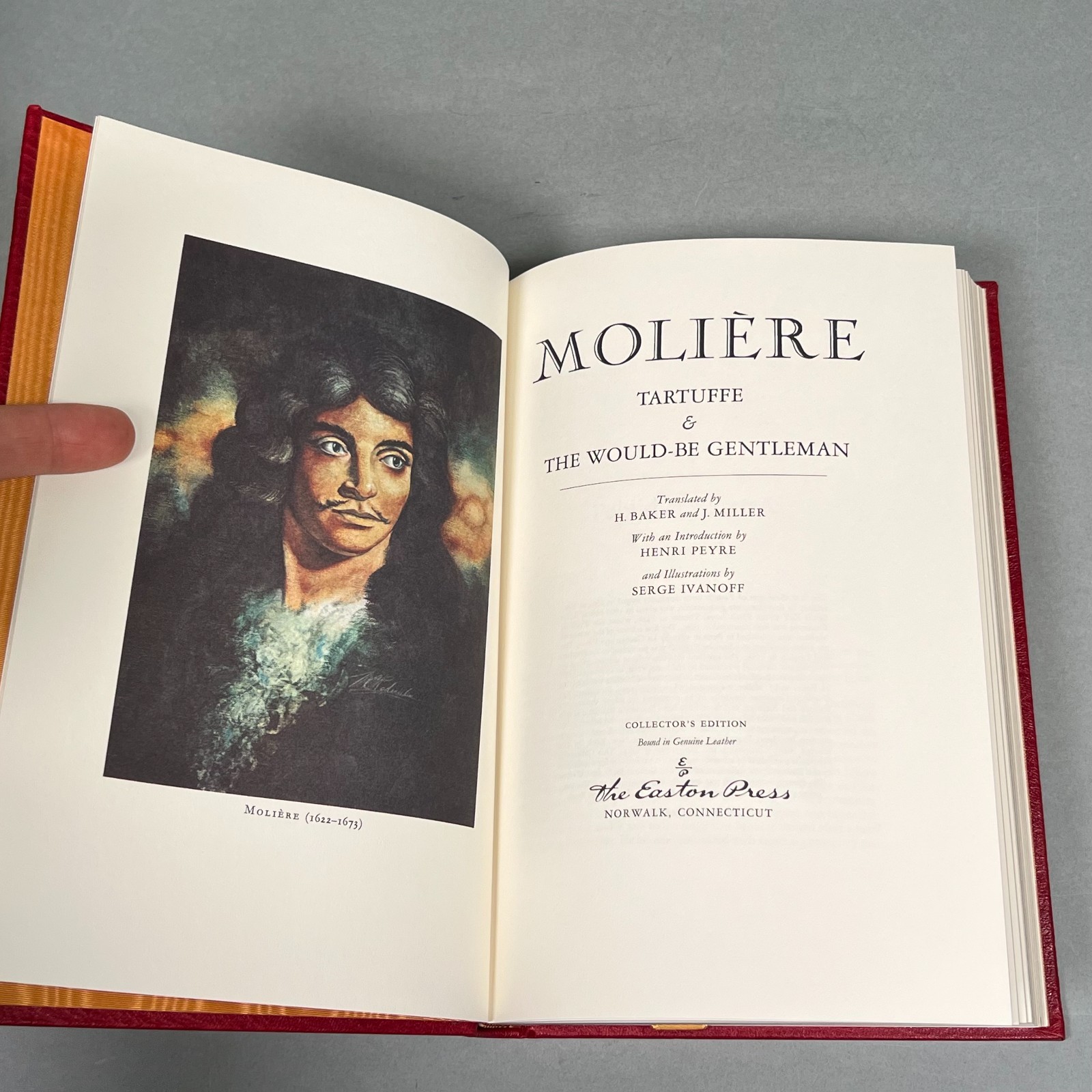 THE EASTON PRESS: TWO PLAYS BY MOLIÈRE (Leather Bound Collector’s Edition) VGC