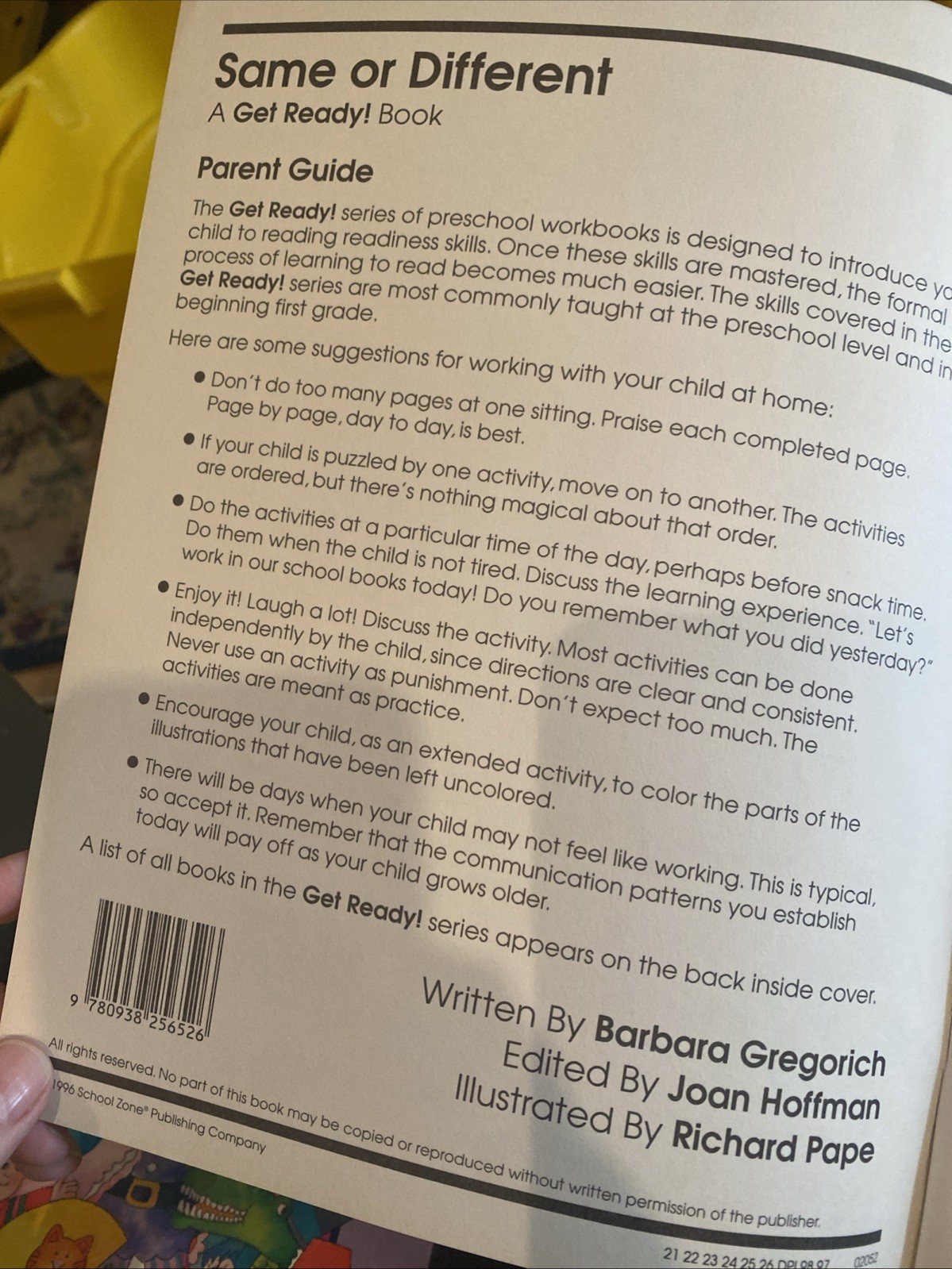 Same Or Different: Barbara Gregorich (1996, School Zone Publishing) Home School
