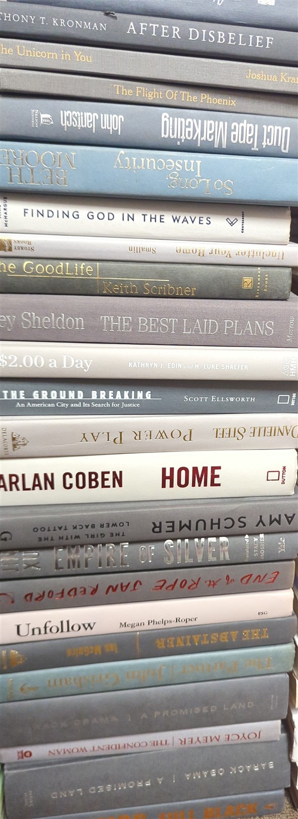 Random Lot of 10 GRAY Staging, Decor, Prop, Beautiful HC books-lettering varies