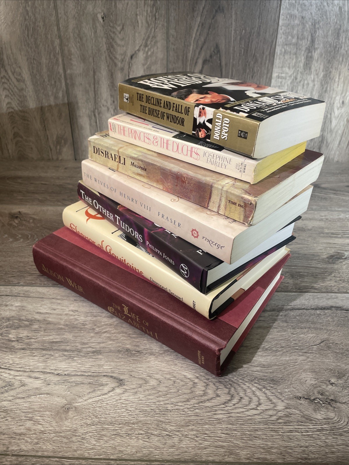 Tudor & British Royalty Book Lot Of 7 – Elizabeth I, Henry VIII, Eleanor, More