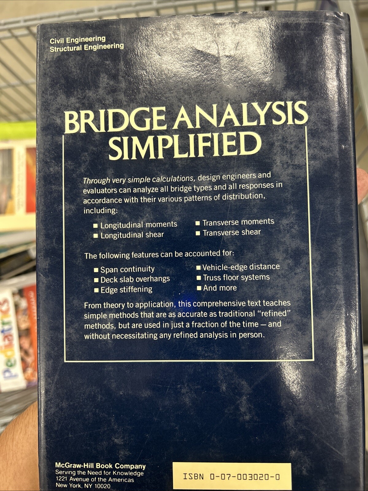 Bridge Analysis Simplified by B. Bahkt and Leslie G. Jaeger (1985, Hardcover)