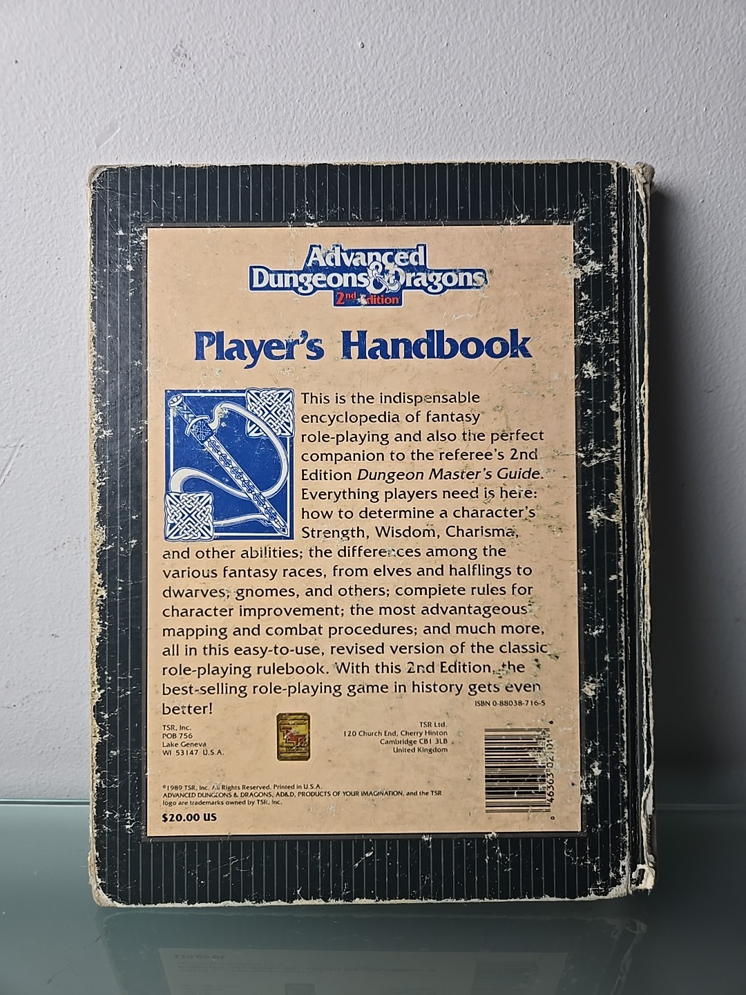 Advanced Dungeons & Dragons Players Handbook 2nd Edition Hardcover TSR 1989 2101