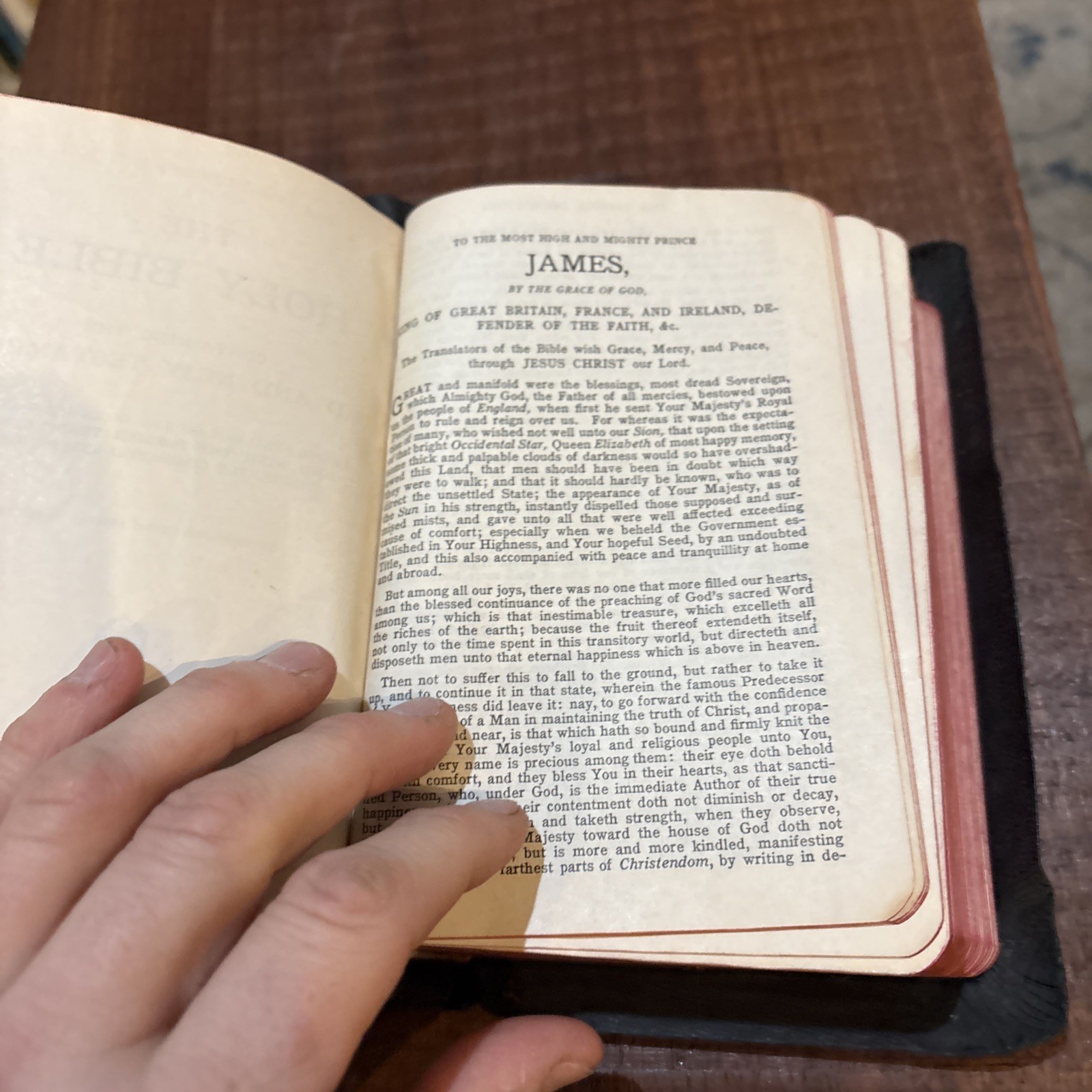 Holy Bible Pronouncing National Bible Press Undated Leather Antique
